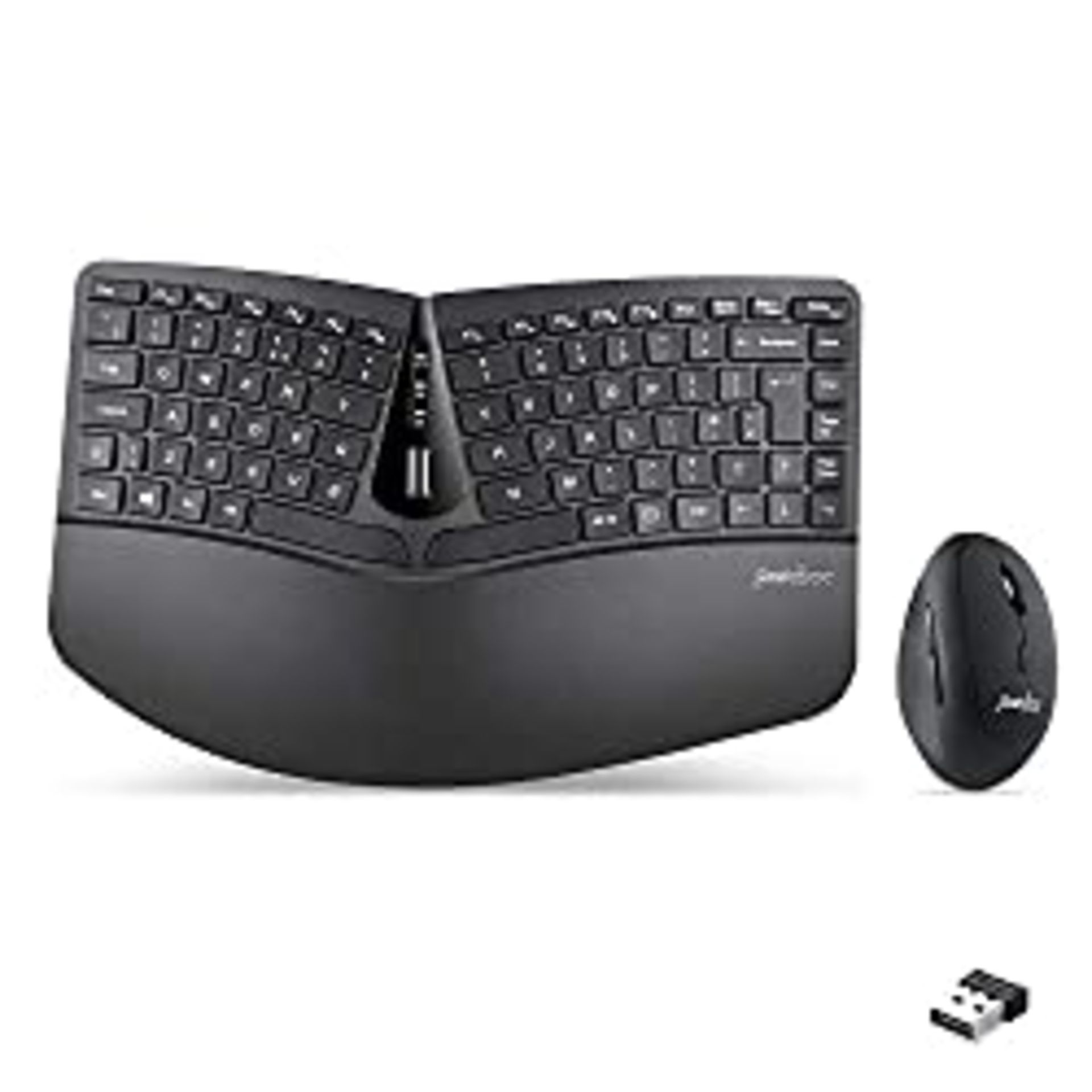 RRP £39.98 perixx PERIDUO-606 Wireless 2.4G Mini Ergonomic Keyboard with Vertical Mouse