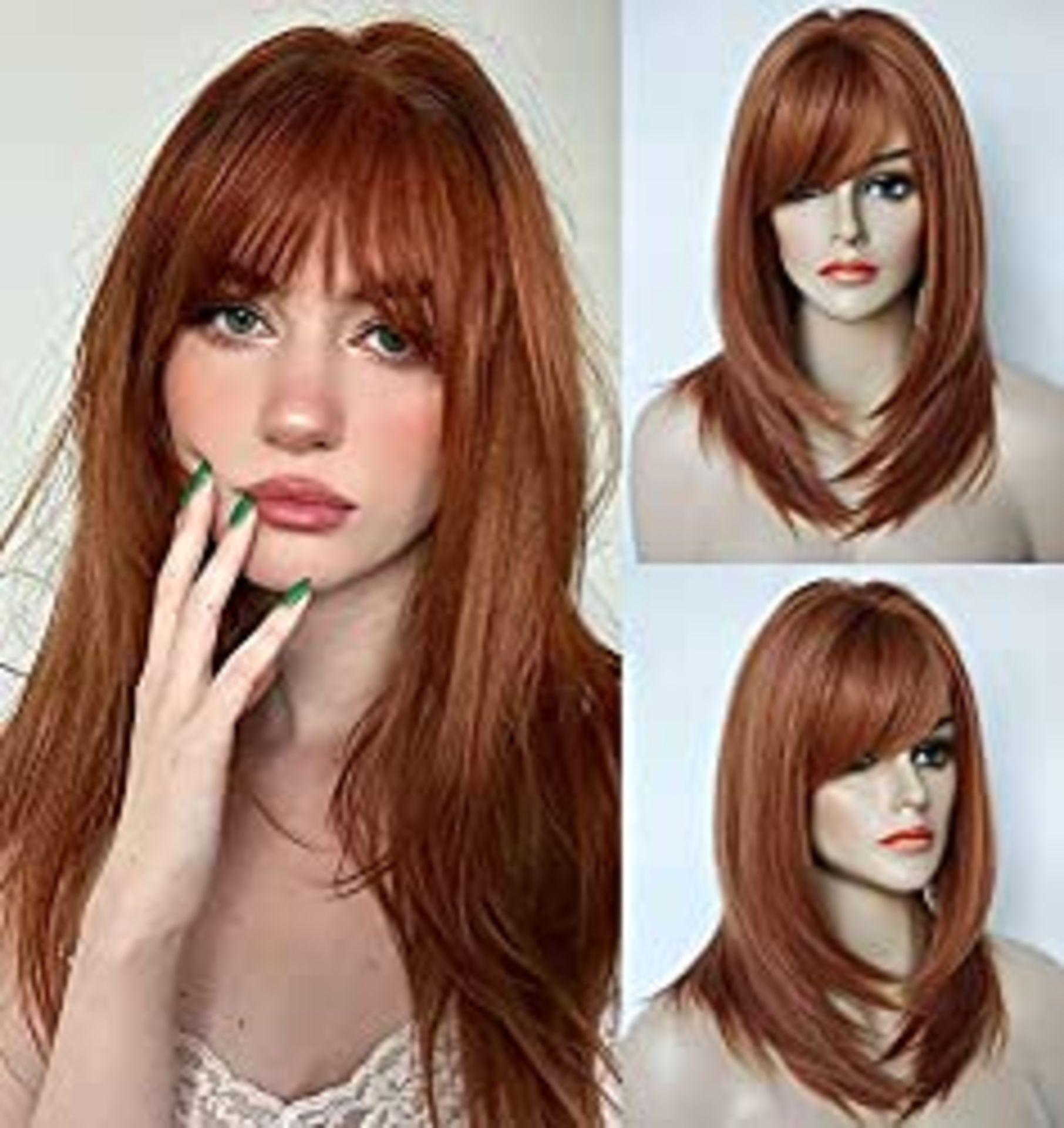 RRP £19.98 YEESHEDO Long Layered Auburn Wigs for Women Medium