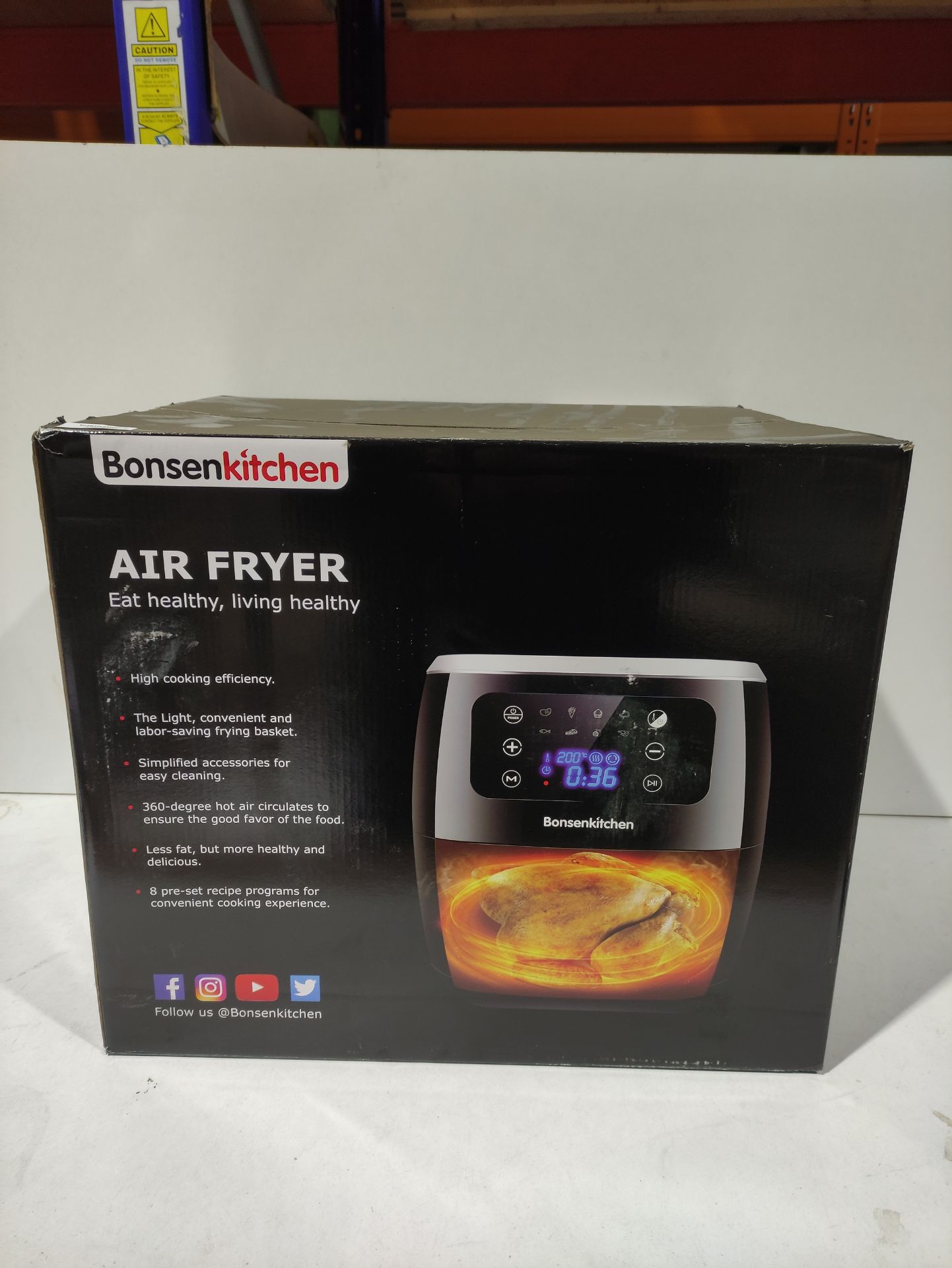 RRP £66.48 Bonsenkitchen Air Fryer - Image 2 of 2