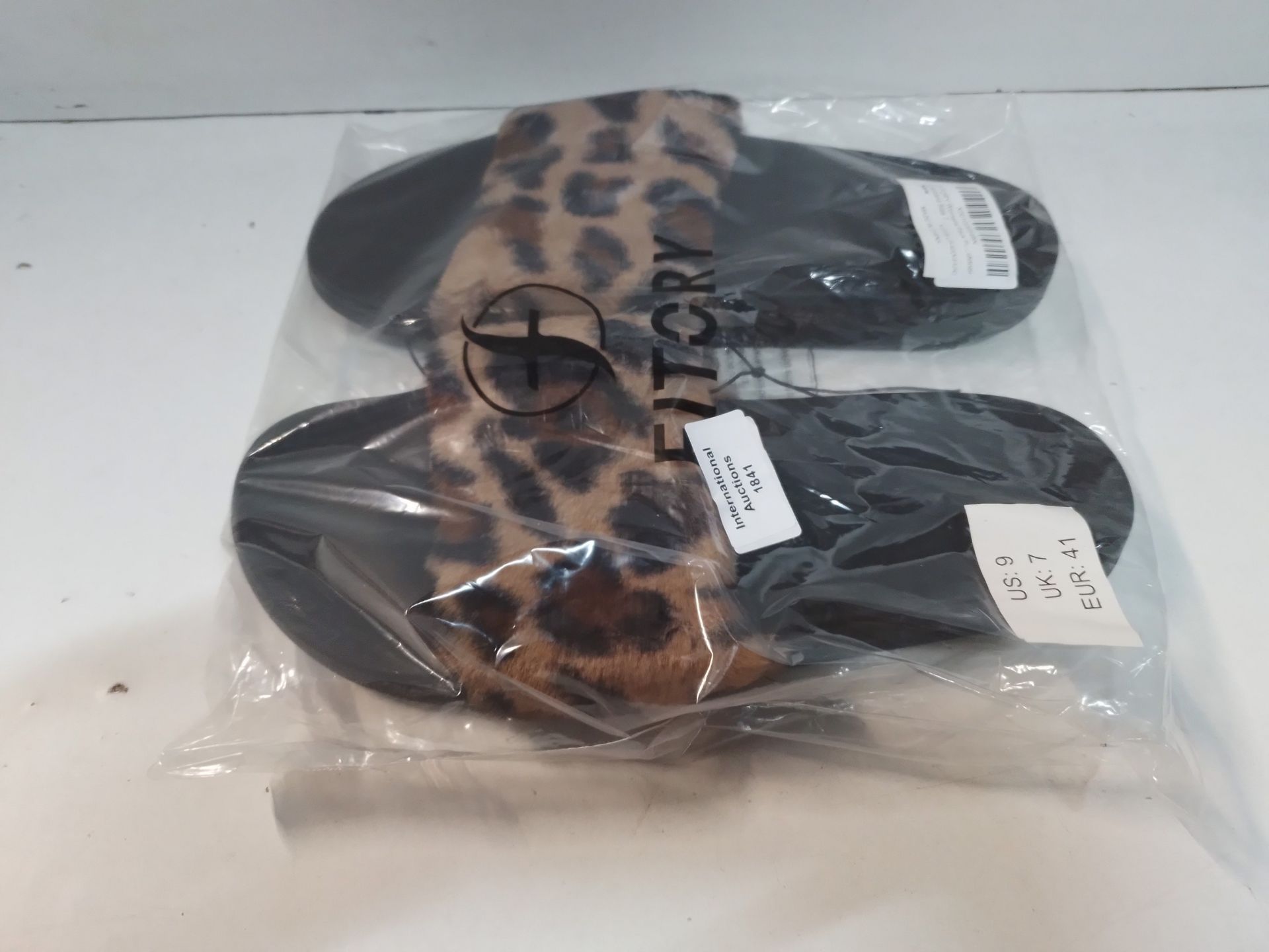 RRP £19.27 FITORY Womens Faux Fur Sliders Slippers Ladies Open - Image 2 of 2