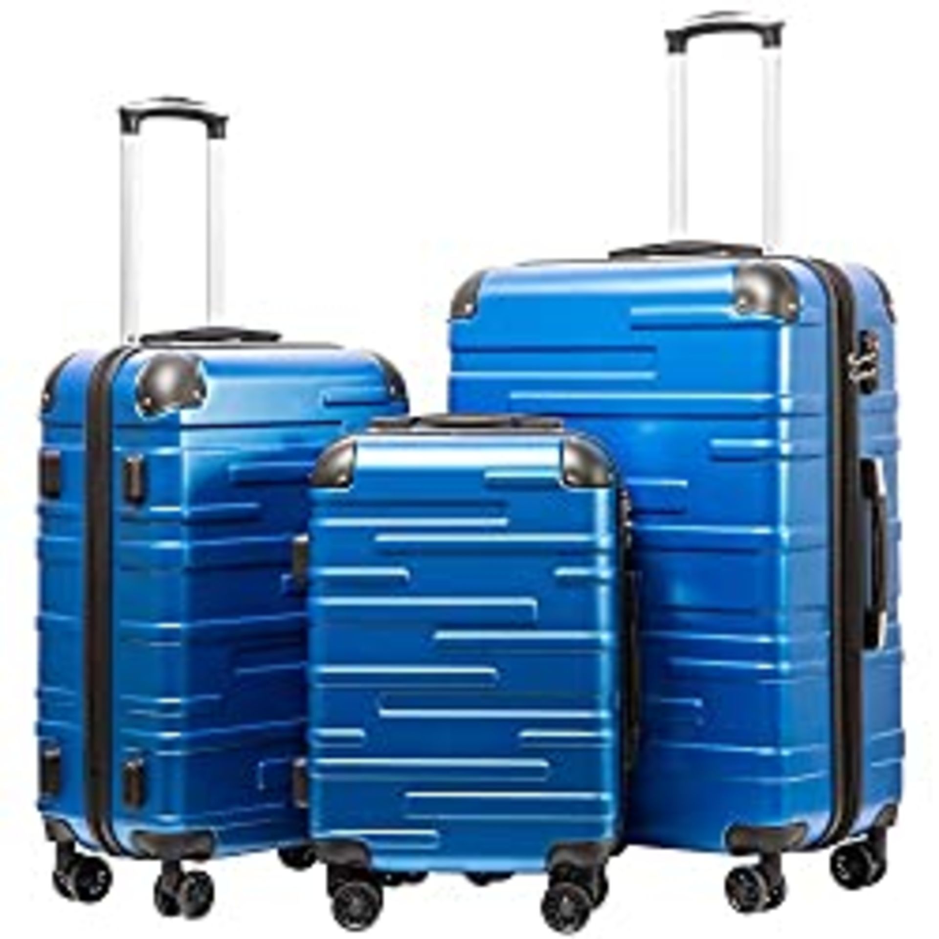 RRP £183.49 COOLIFE Hard Shell Suitcase with TSA Lock and 4 Spinner