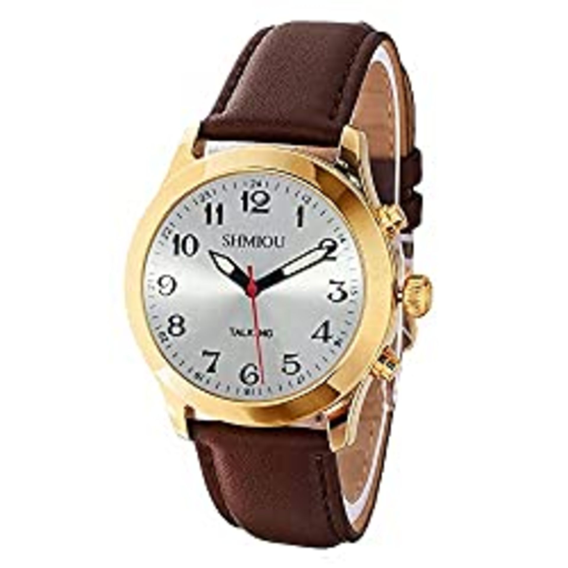 RRP £45.20 SHMIOU English Talking Watch Unisex Wrist Watch Men