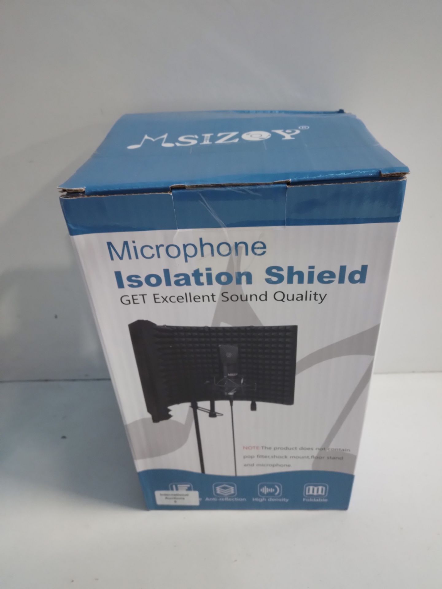 RRP £30.10 MSIZOY 5-panel Yellow Foldable Studio Recording Microphone Isolation Shield - Image 2 of 2