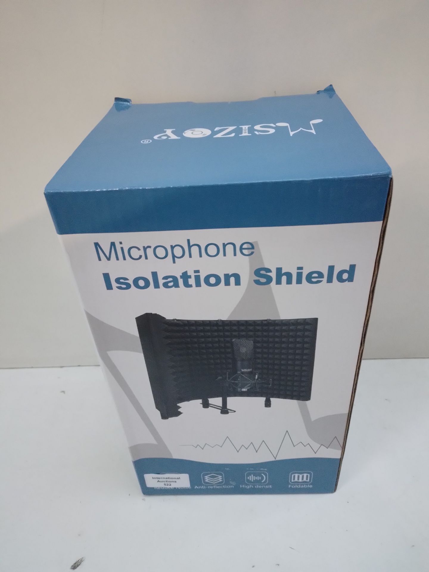 RRP £28.70 MSIZOY 5-panel Red Foldable Studio Recording Microphone Isolation Shield - Image 2 of 2