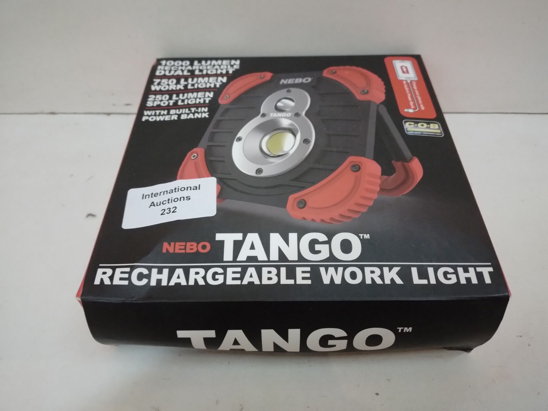 RRP £25.98 NEBO Tango Worklight & Powerbank - Black & Red - Image 2 of 2