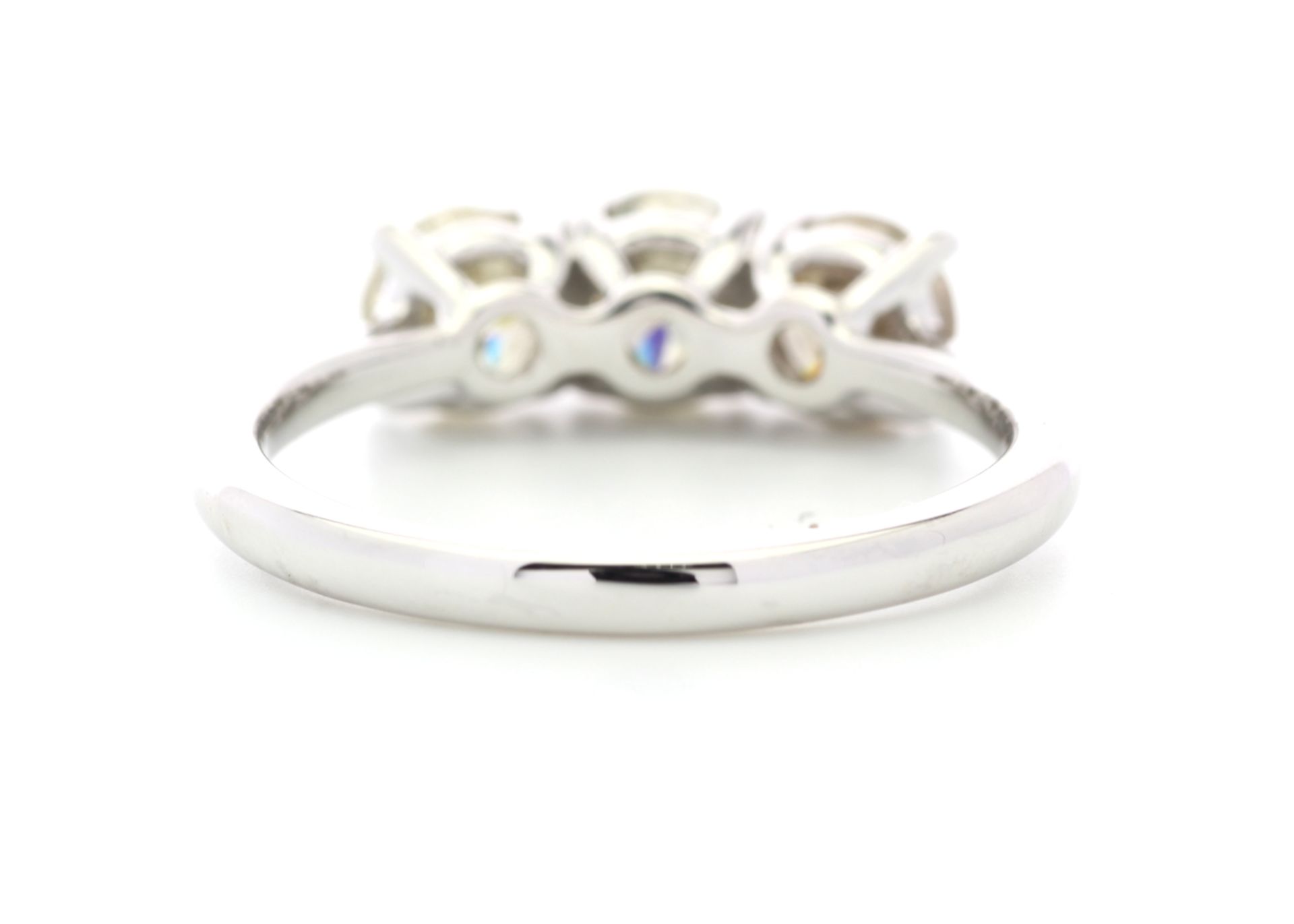 18ct White Gold Three Stone Diamond Ring 1.58 Carats - Valued By GIE £14,350.00 - A beautiful and - Image 3 of 5