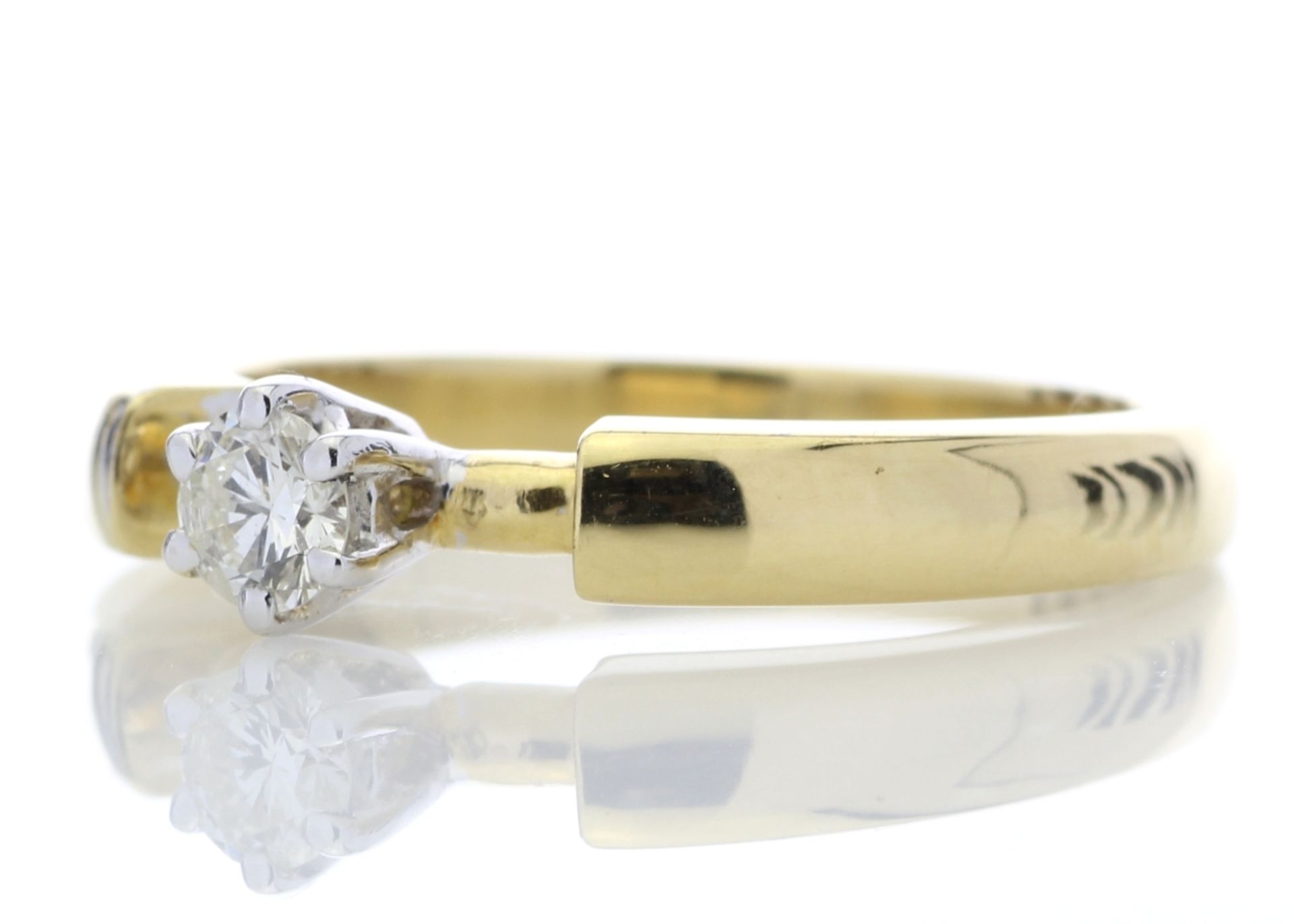 18ct Single Stone Fancy Claw Set Diamond Ring 0.20 Carats - Valued By GIE £7,595.00 - A beautiful - Image 2 of 9