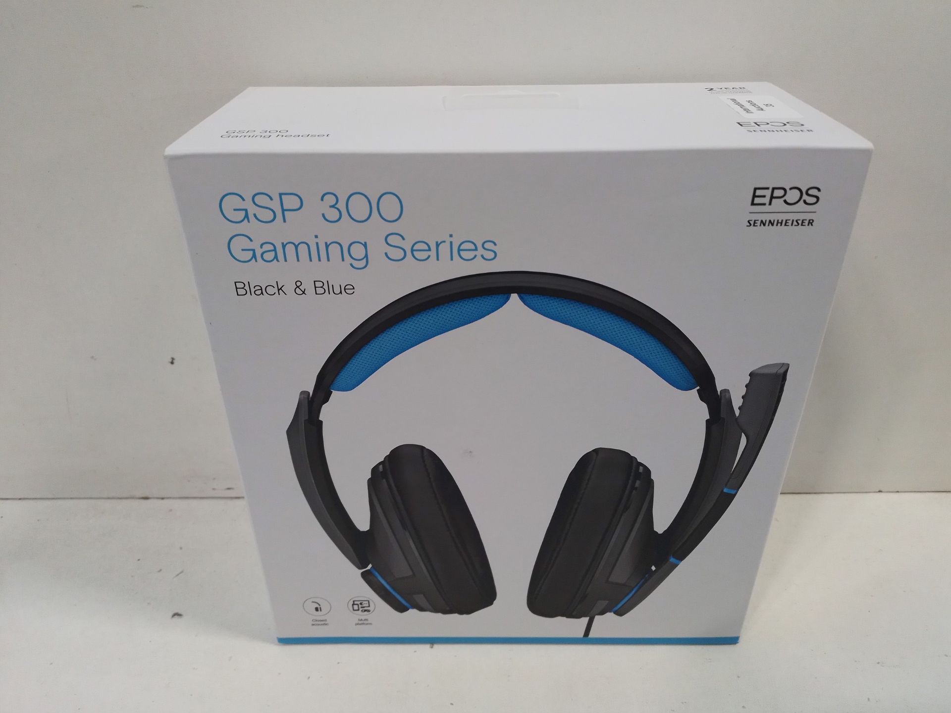 RRP £39.94 Sennheiser GSP 300 Closed Acoustic Gaming Headset - Black/Blue, Around Ear - Image 2 of 2