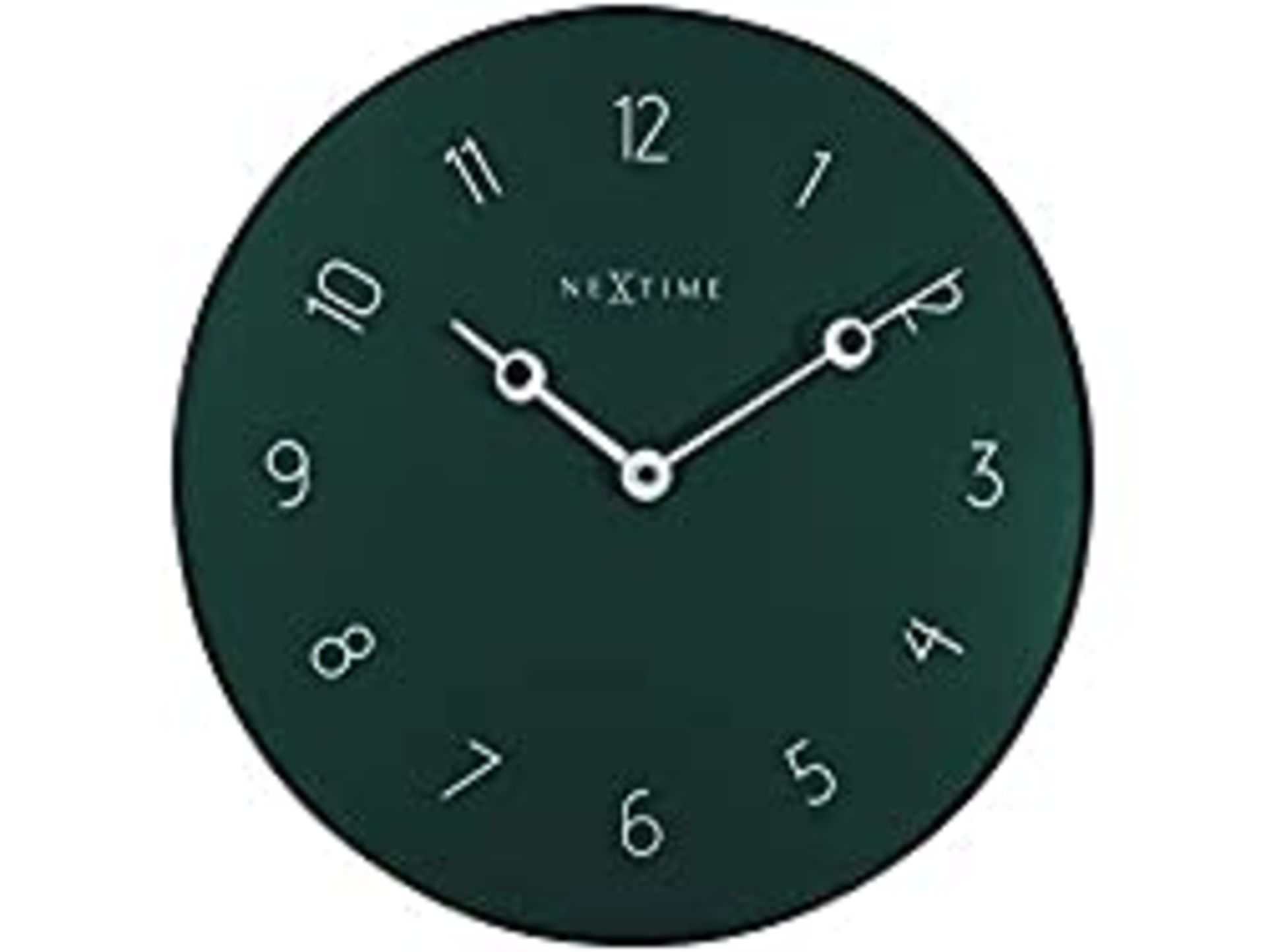 RRP £20.34 NexTime Wall Clock- 40 cm-Glass/Metal-Grey-'Carousel, 40cm