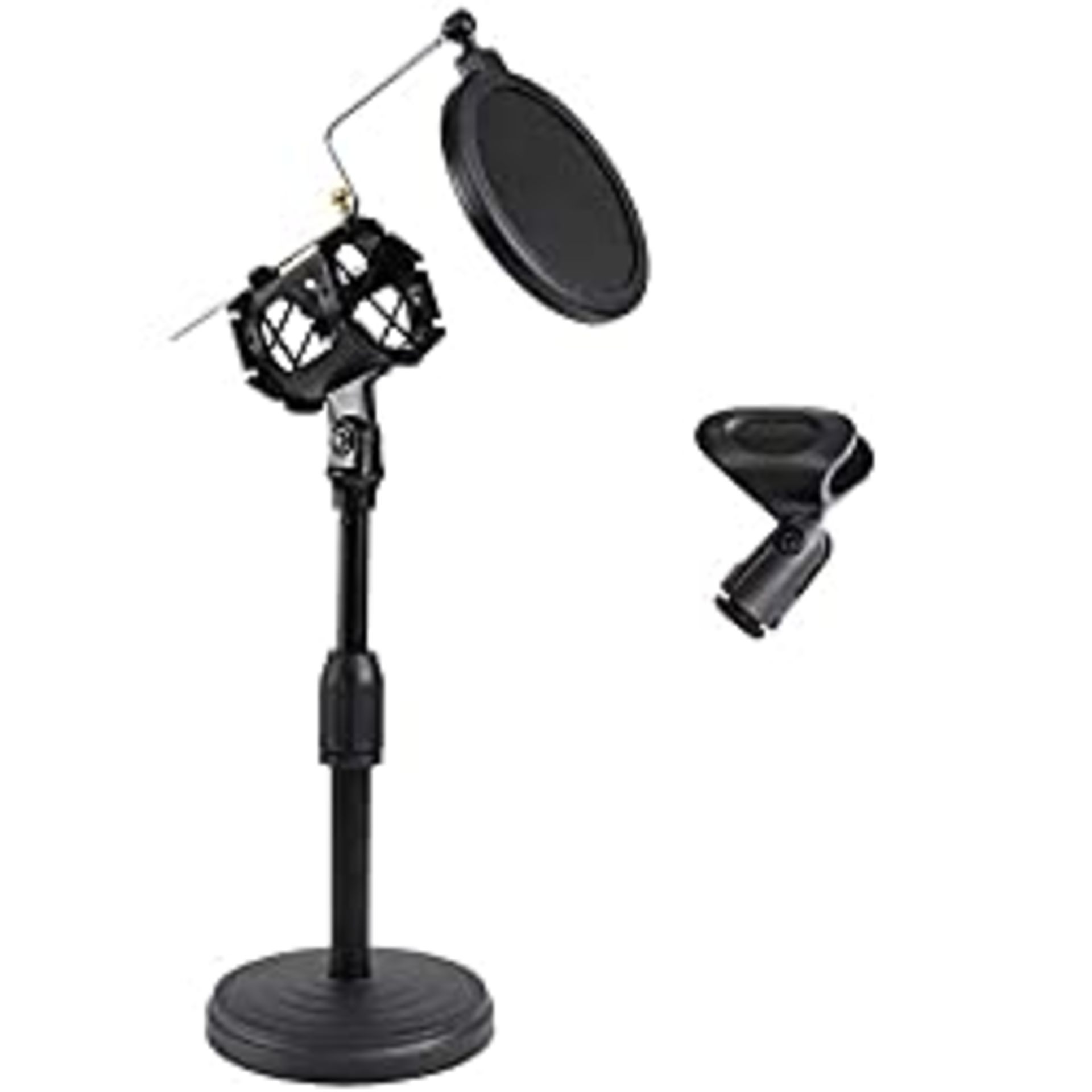 RRP £13.92 MOFIY Adjustable Round Base Microphone Stand Set With
