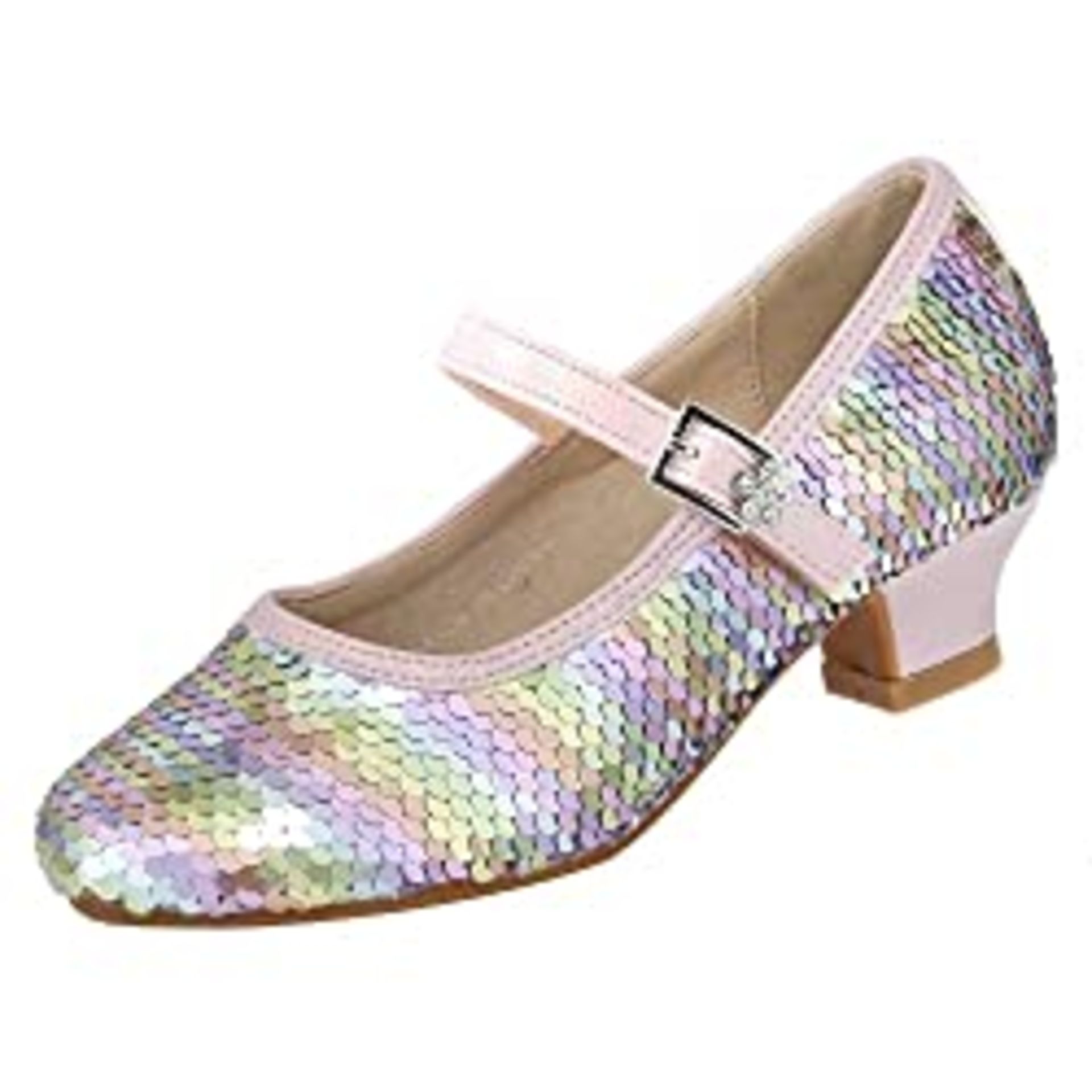 RRP £31.08 EIGHT KM Girls High Heel Dress Shoes Mary Jane Princess