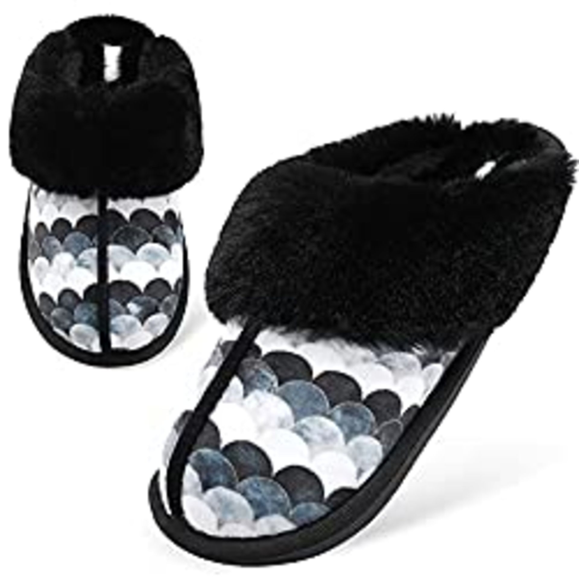 RRP £8.99 JINKUNL Indoor Slippers for Womens Fuzzy Sheepskin