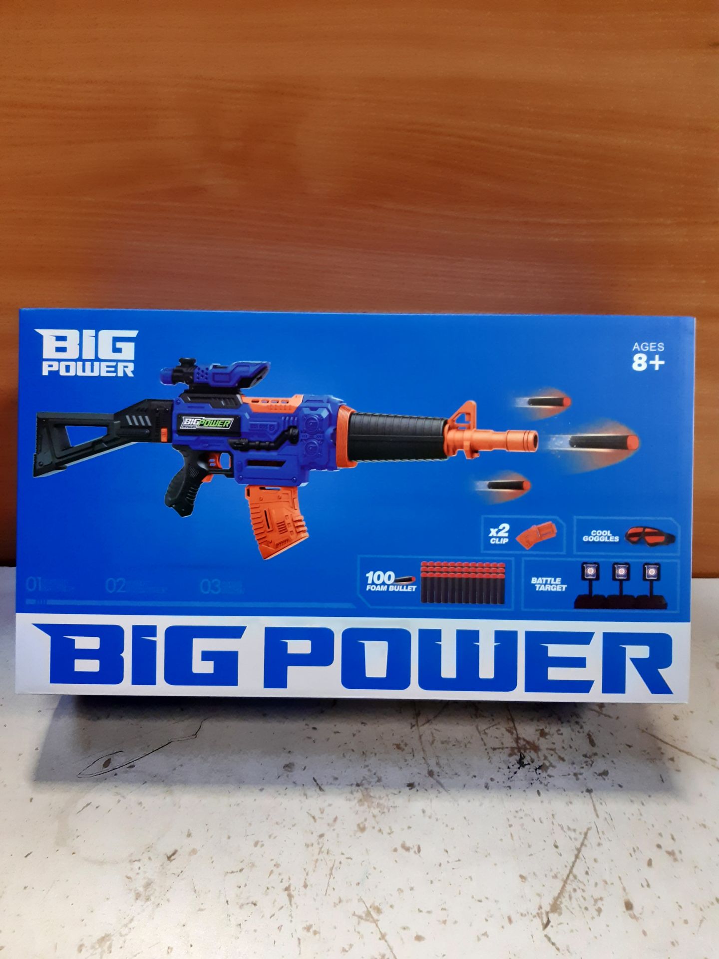 RRP £13.20 Bigpower Electric Foam Dart Toy Blaster - Image 2 of 3