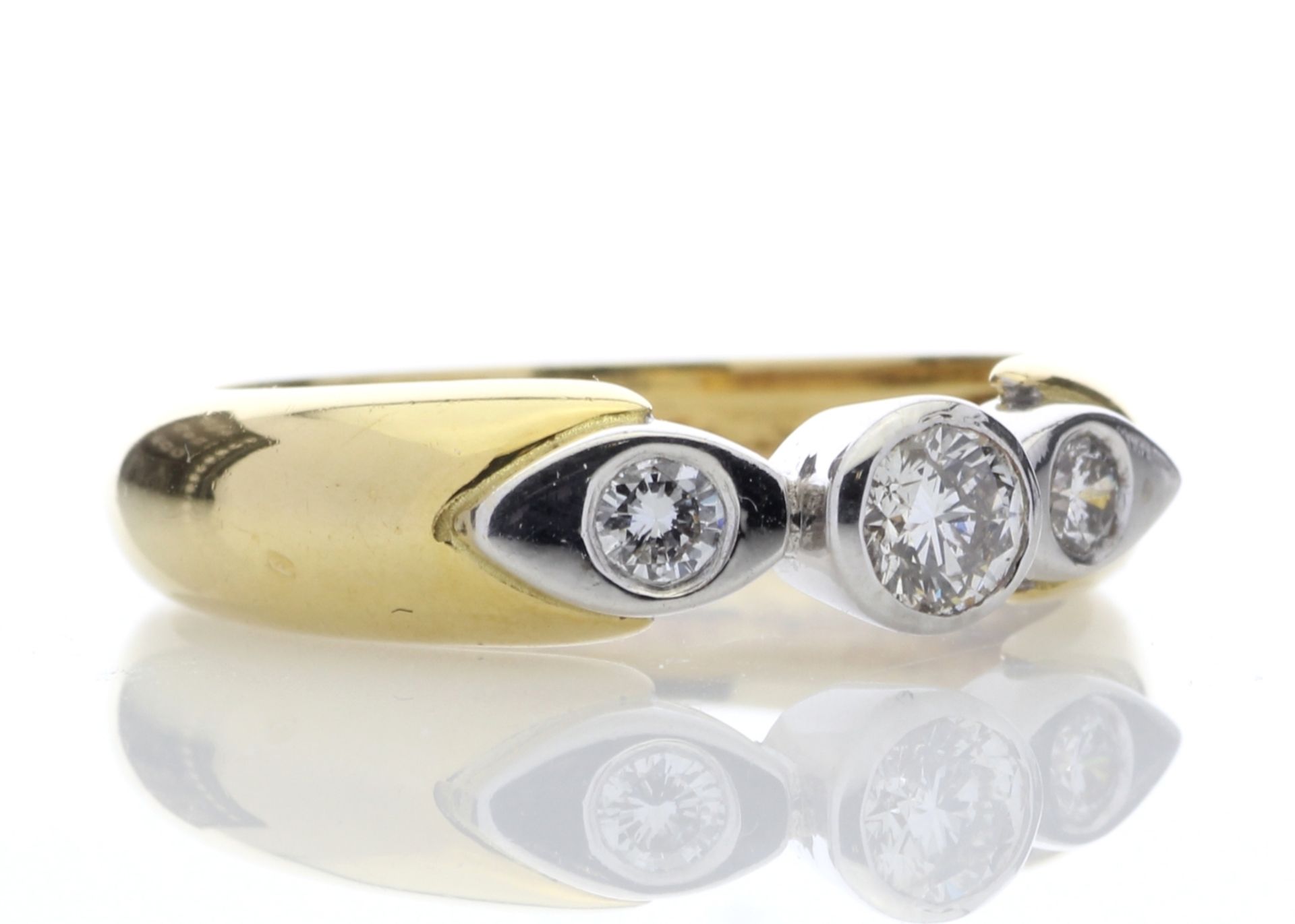 18ct Stone Set Shoulder Diamond Ring 0.41 Carats - Valued By GIE £10,995.00 - A striking rub set - Image 4 of 8