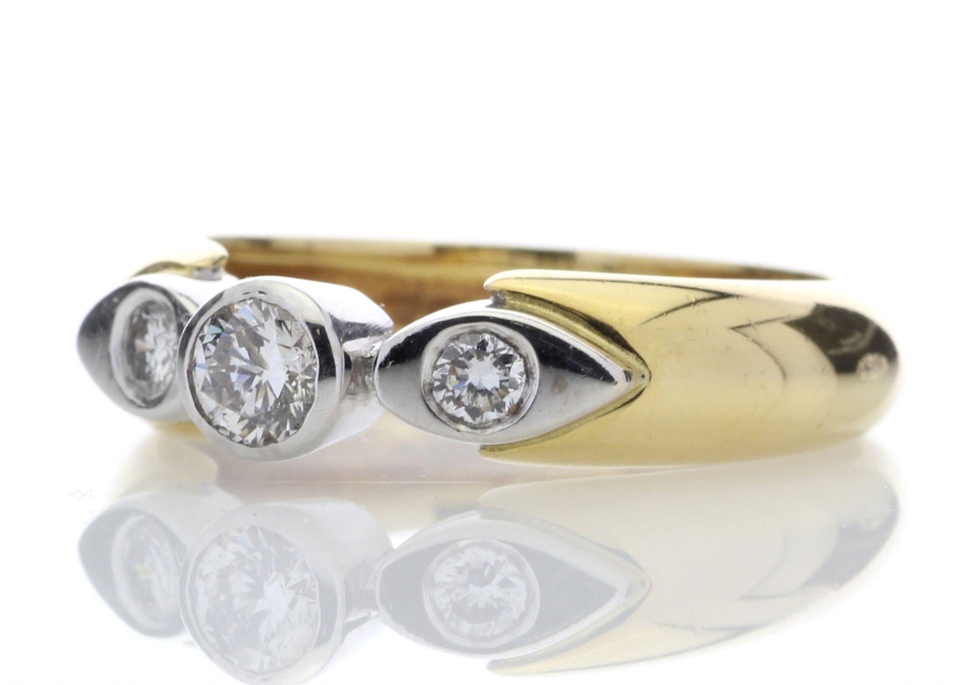 18ct Stone Set Shoulder Diamond Ring 0.41 Carats - Valued By GIE £10,995.00 - A striking rub set - Image 2 of 8