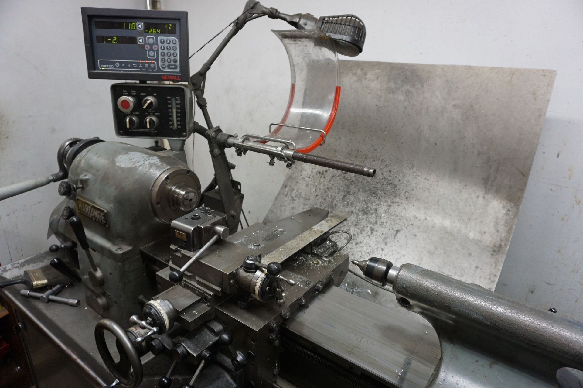 HARDINGE HLV-H CONVENTIONAL LATHE, S/N 426722, WITH DOALL DP700 DRO, COLLET CHUCK, QUICK CHANGE TOOL - Image 3 of 6