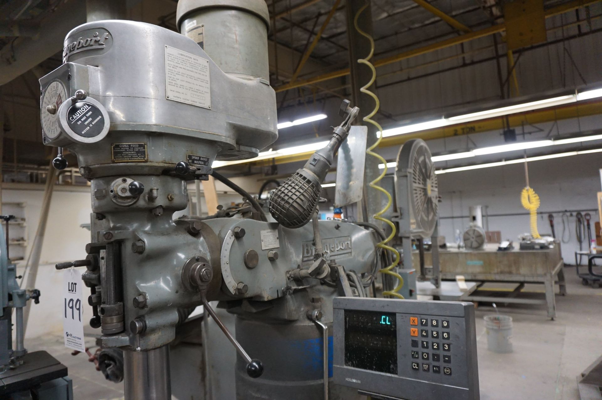BRIDGEPORT MILLING MACHINE, S/N J175212, HEIDENHAIN CONTROL **Rigging provided exclusively by Golden - Image 5 of 6