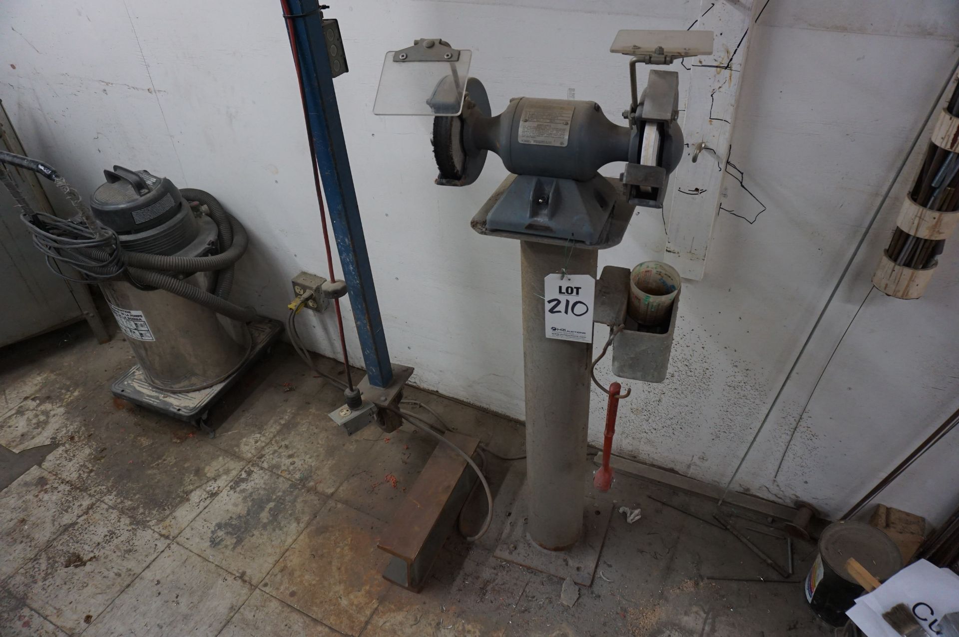 LOT TO INCLUDE: (1) BALDOR 662 GRINDER AND BUFFER, S/N W 697, (1) DAYTON MODEL 4TR21 SHOP VAC **