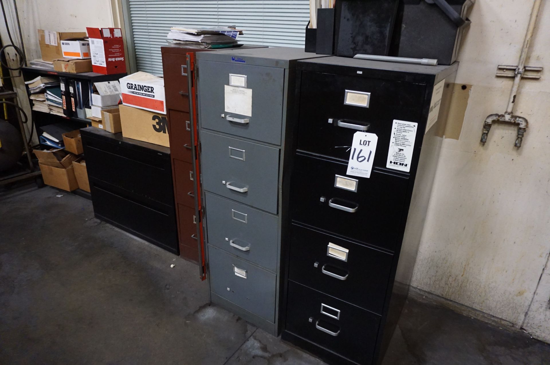 LOT TO INCLUDE: (7) FILE CABINETS, (1) SHELVING UNIT **Rigging provided exclusively by Golden Bear
