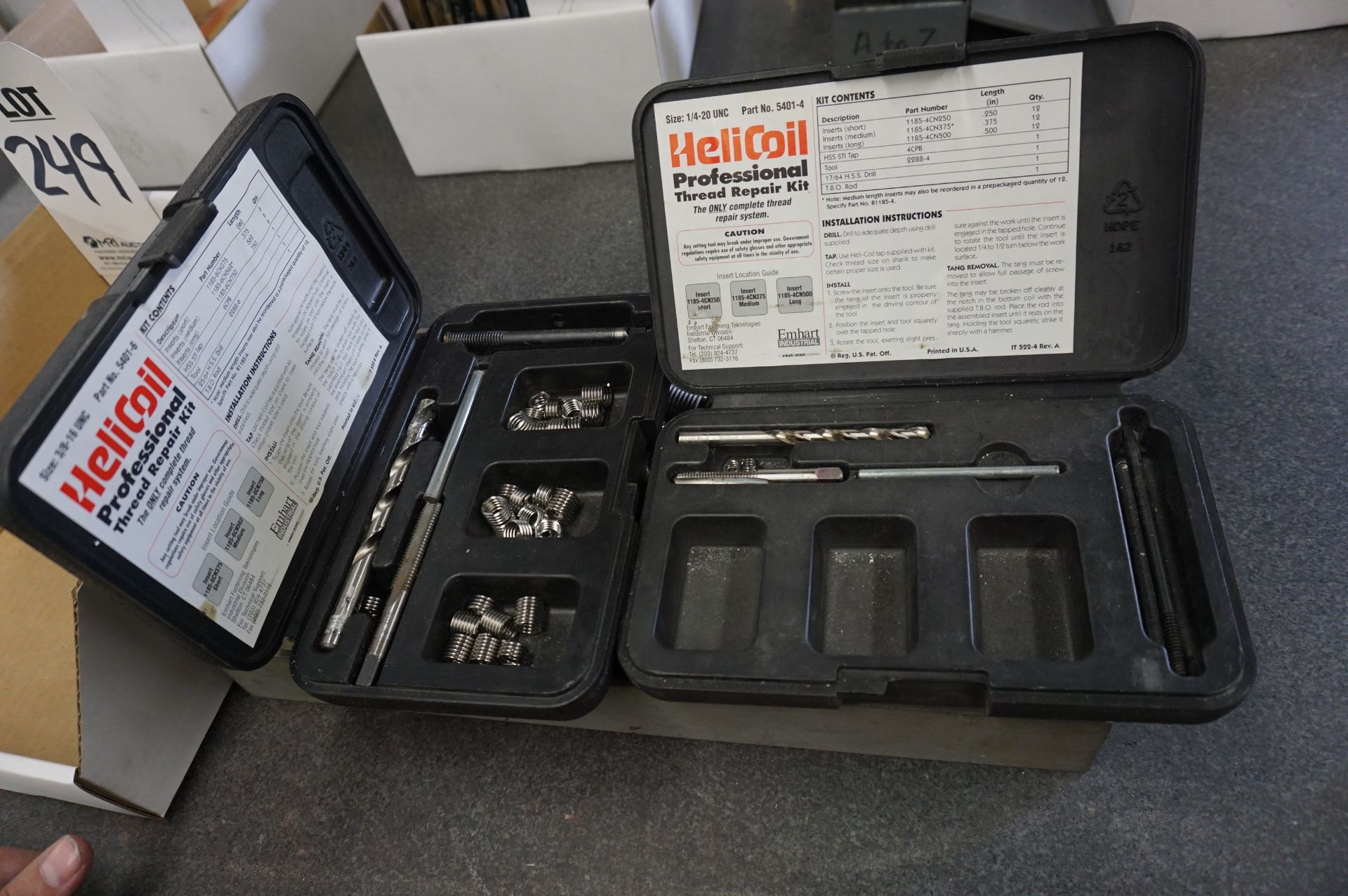 LOT TO INCLUDE: (2) HELICOIL THREAD REPAIR KITS, PARTIAL, MISC. INSERTS - Image 2 of 2