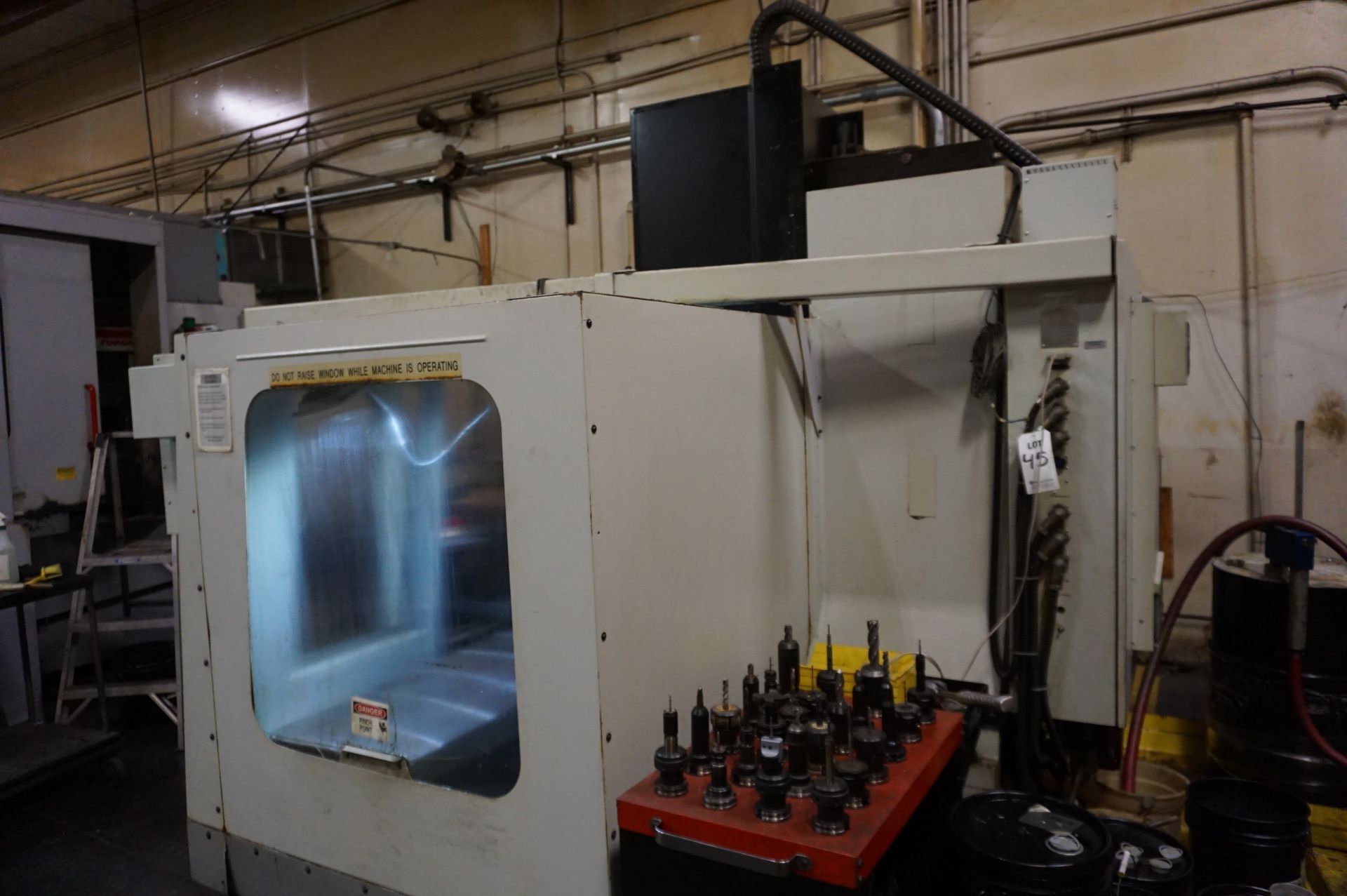 1994 HAAS VF-4 CNC VERTICAL MACHINING CENTER, S/N2798, HAAS CONTROL, 4TH AXIS WIRING **Rigging - Image 11 of 12