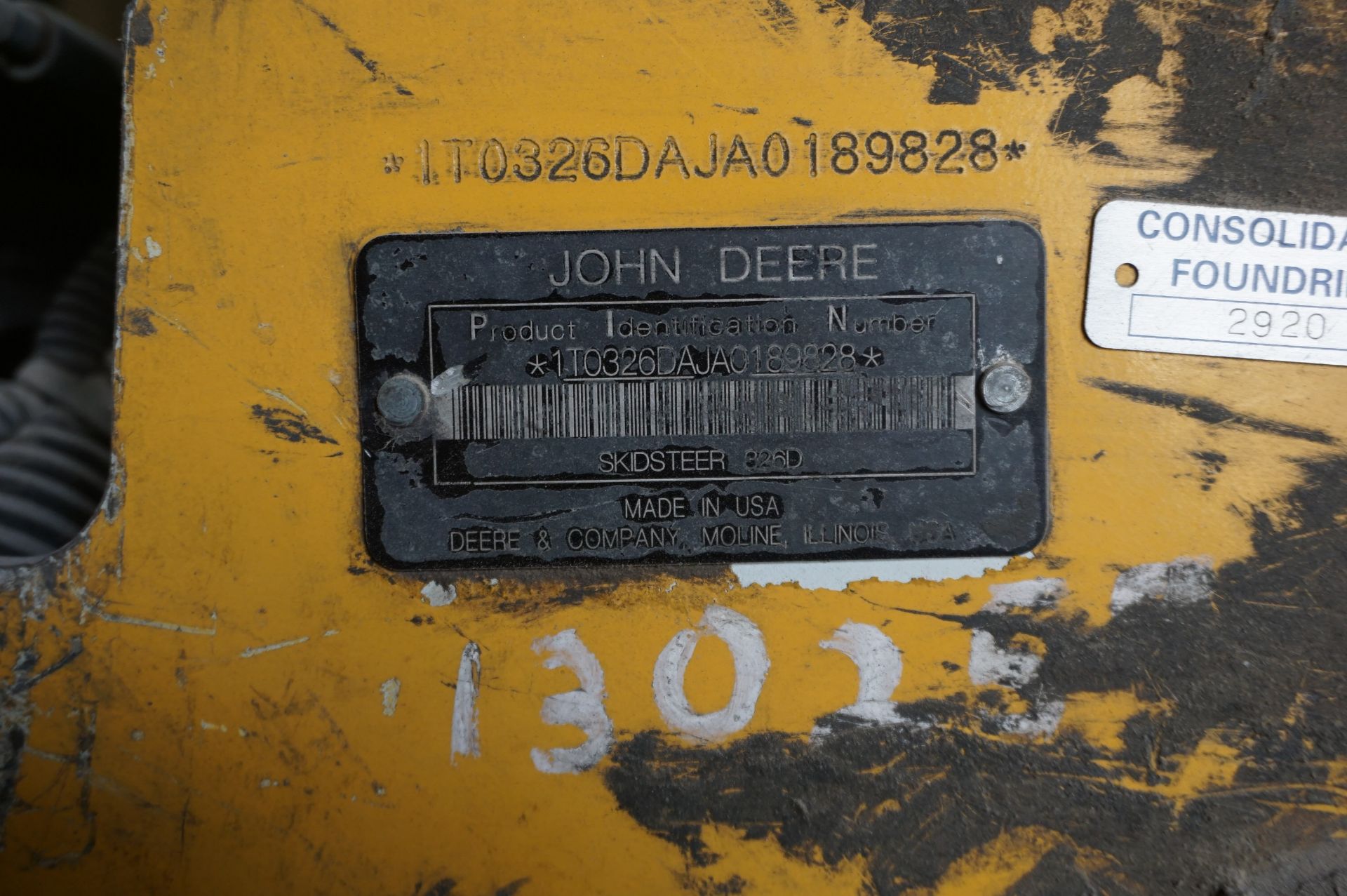JOHN DEERE SKID STEER MODEL 326D, DIESEL, S/N 1T0326DAJA0189828 *LATE PICK UP* - Image 5 of 11