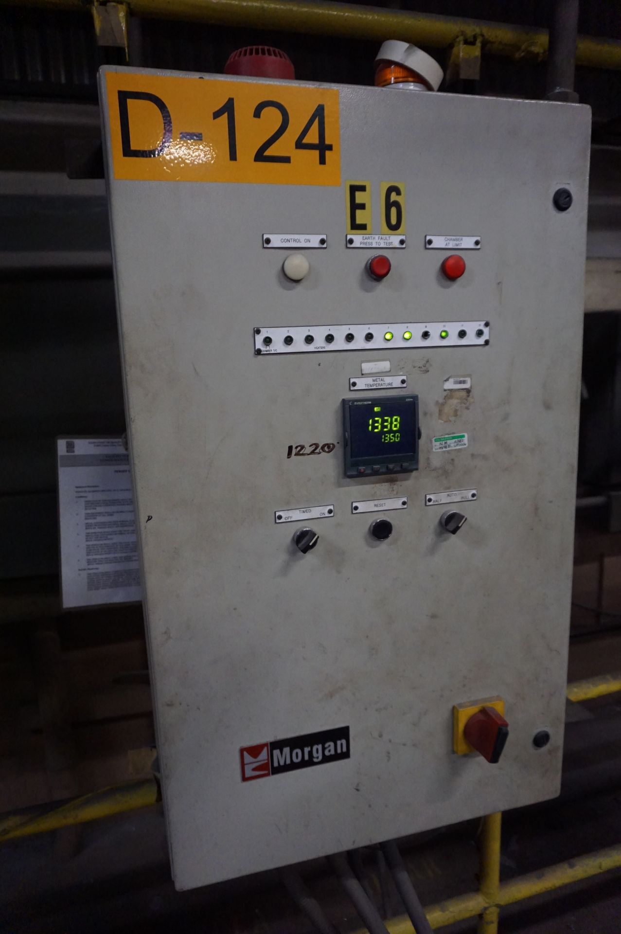 MORGAN MODEL EL 500 LADLE FURNACE, ALUMINUM MELTING, 975 LBS CAPACITY, 36 KW WITH CONTROLS **Rigging - Image 3 of 4