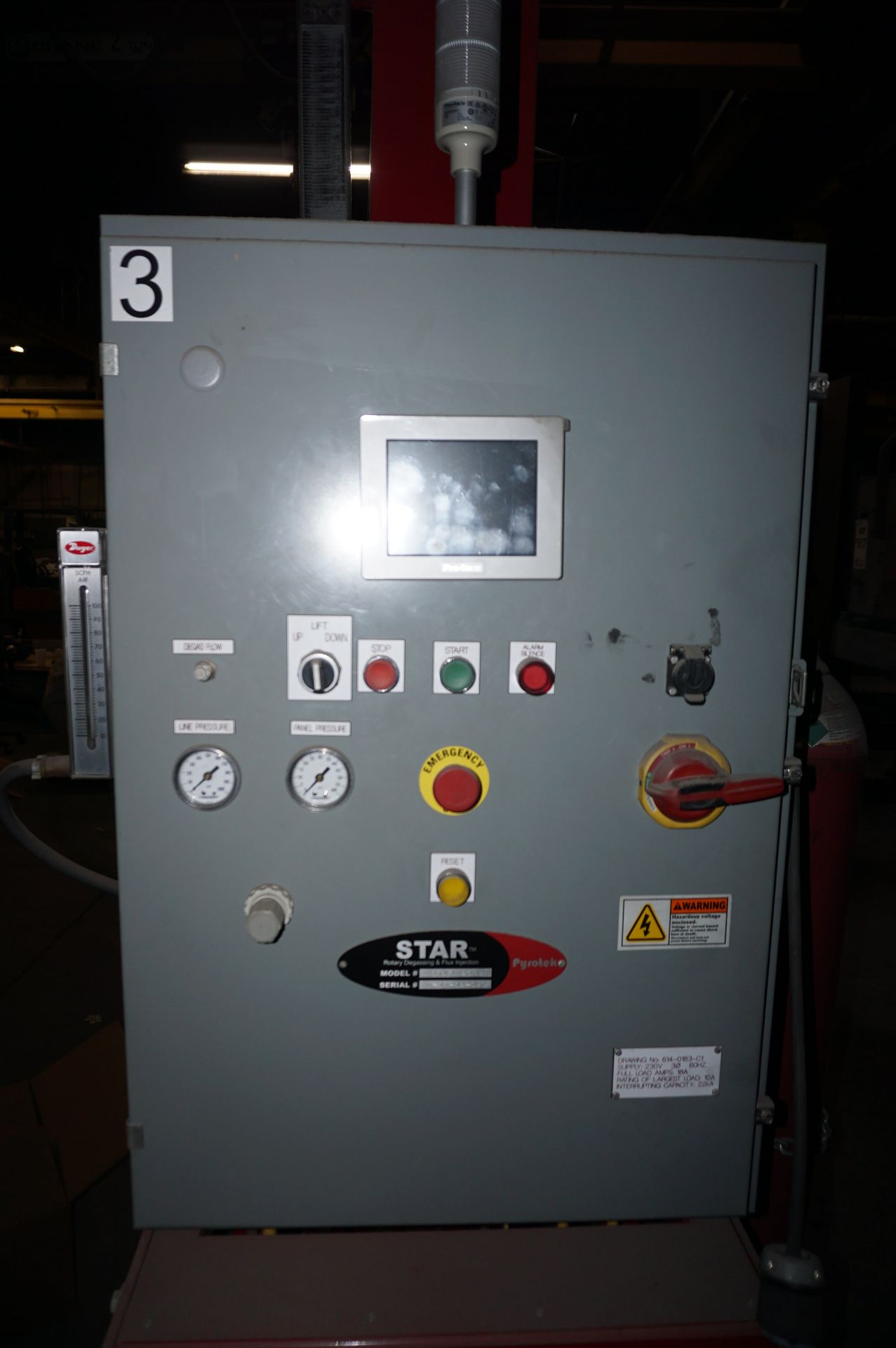 PYROTEK MODEL STAR 2000 PORTABLE DEGASSING UNIT S/N M-19-12-089 **Rigging provided exclusively by - Image 4 of 5