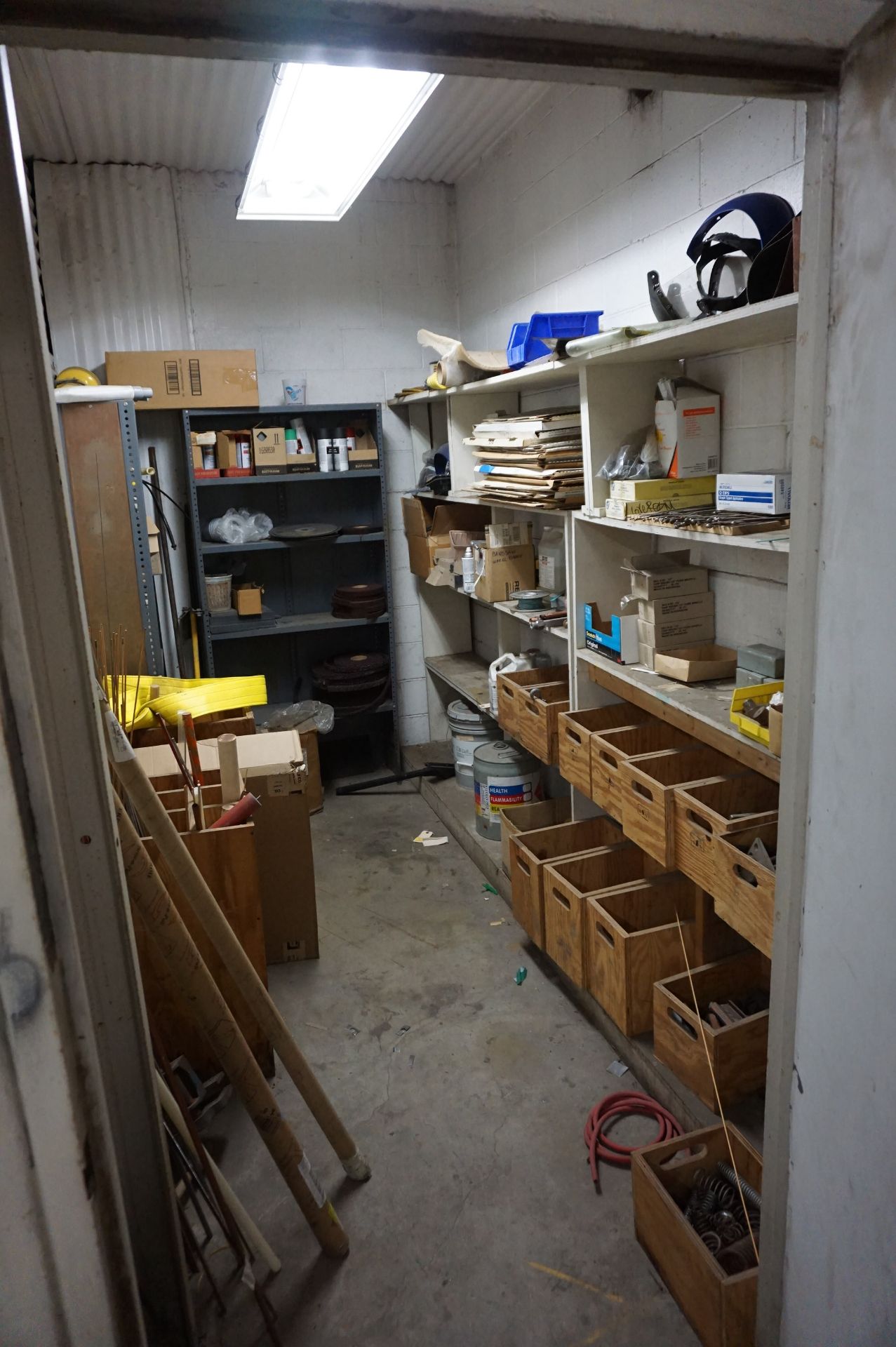 CONTENTS OF STORAGE ROOM TO INCLIDE: MISC. HARDWARE, APPLICATORS, PPE, ETC. **Rigging provided - Image 2 of 7