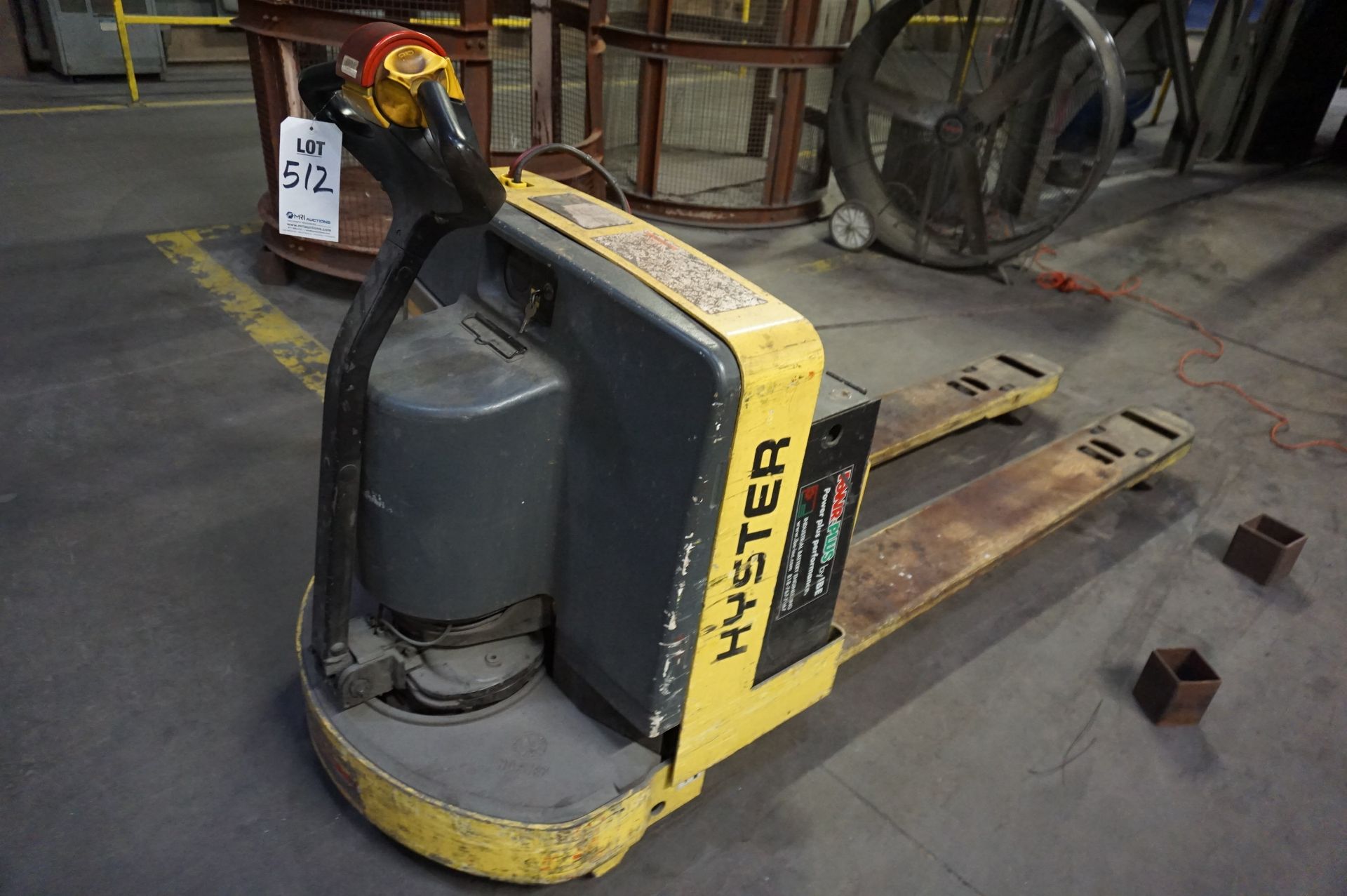 ELECTRIC PALLET TRUCK WITH CHARGER TO INCLUDE: (1) HYSTER LIFT TRUCK MODEL W65Z PALLET TRUCK, MAX