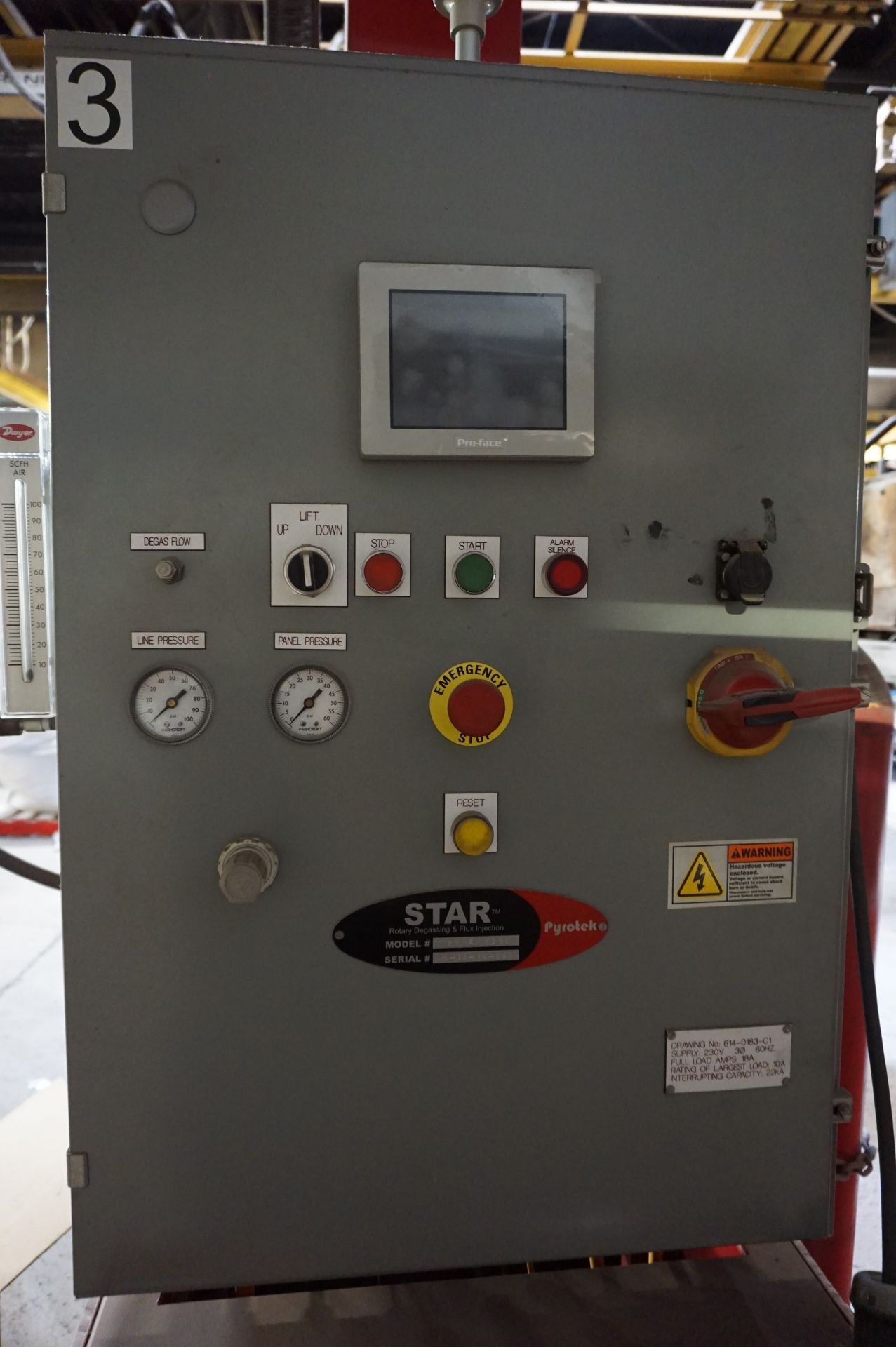 PYROTEK MODEL STAR 2000 PORTABLE DEGASSING UNIT S/N M-19-12-089 **Rigging provided exclusively by - Image 2 of 5