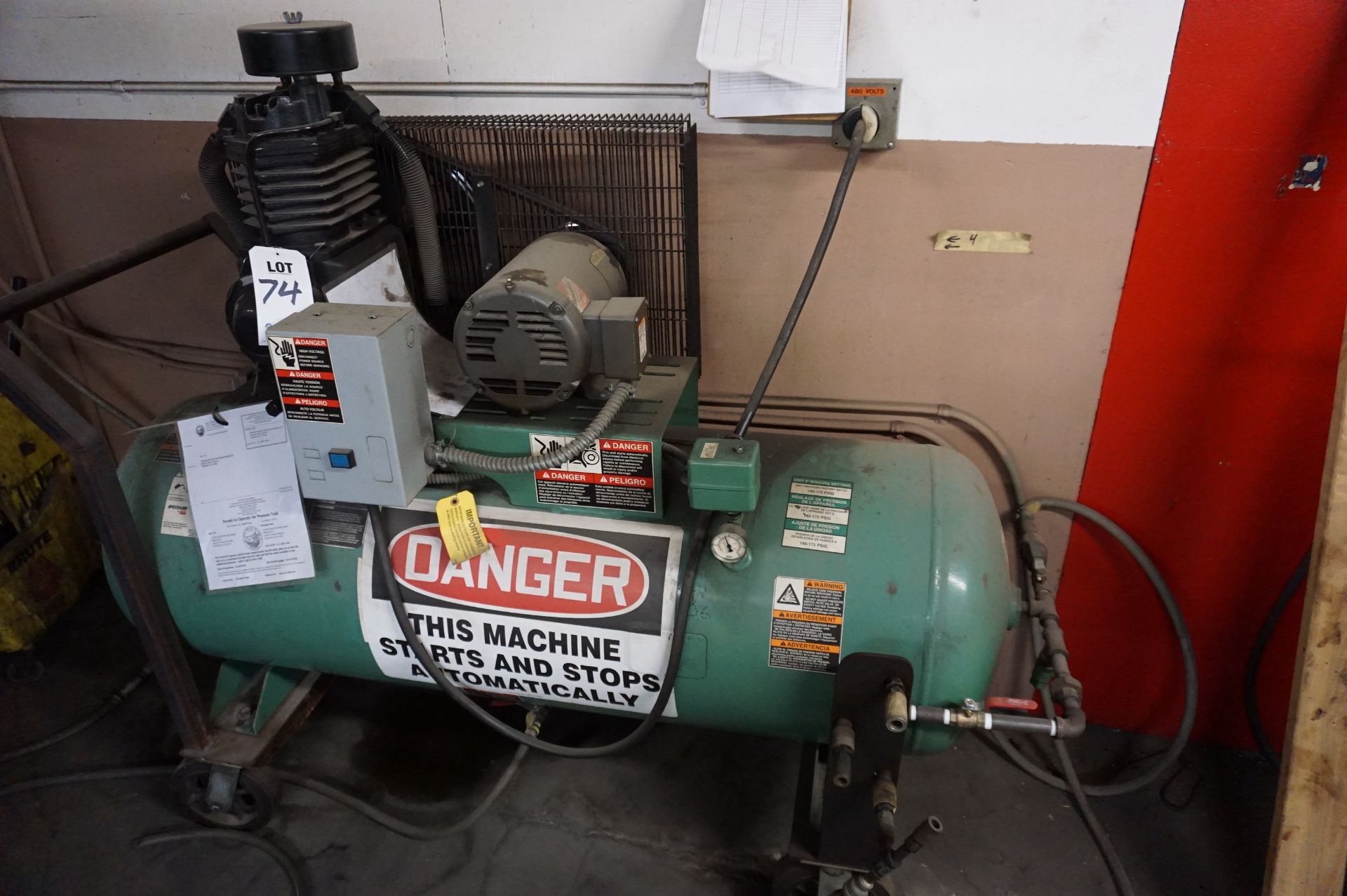 URS IWD54 AIR COMPRESSOR, 750RPM **Rigging provided exclusively by Golden Bear Services. Loading fee