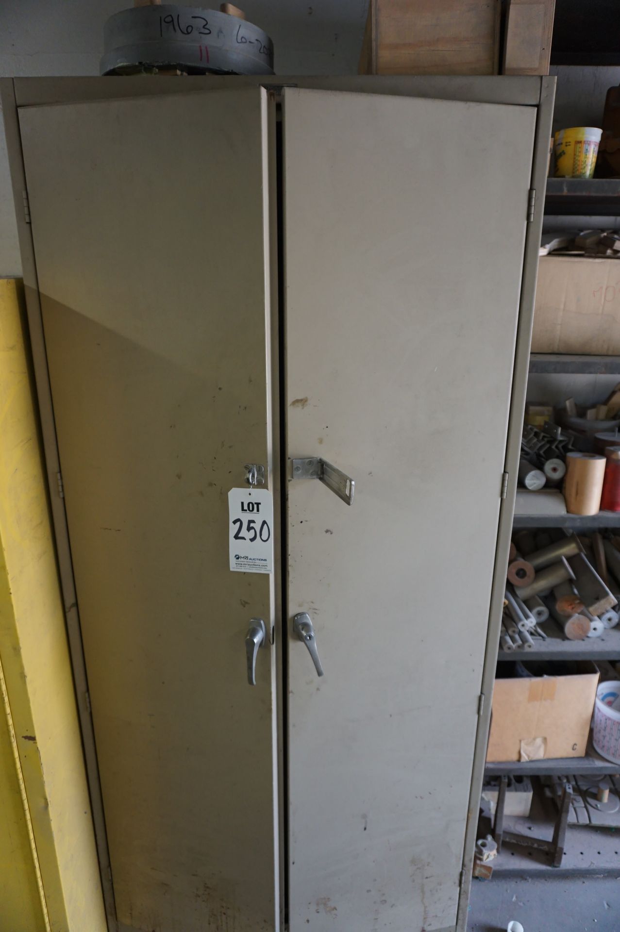 2-DOOR CABINET WITH CONTENTS OF MISC. CUTTING TOOLS **Rigging provided exclusively by Golden Bear