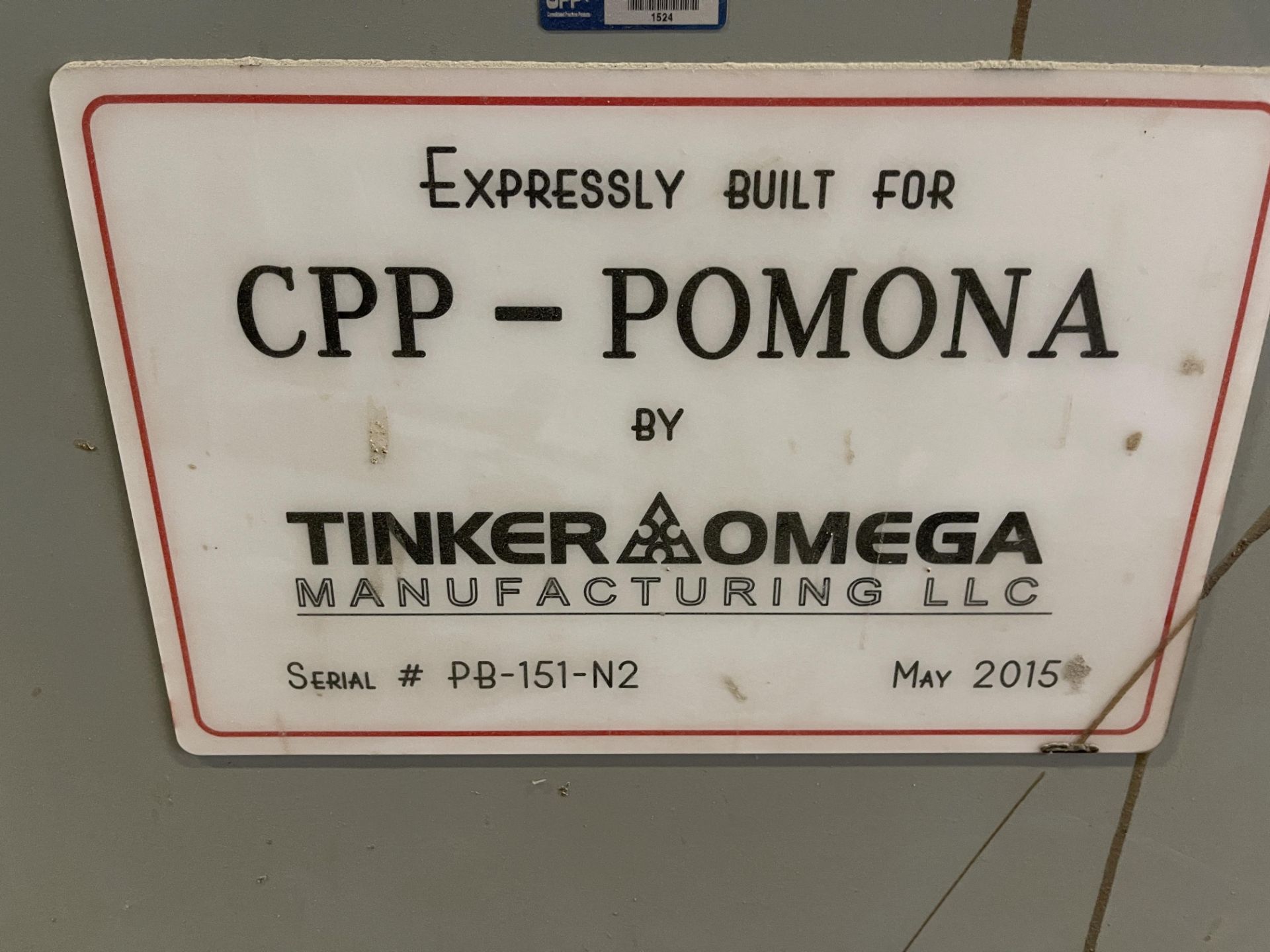 2015 TINKER OMEGA NEXGEN 2 PUMP CONTROLS S/N PB-151-N2 **Rigging provided exclusively by Golden Bear - Image 2 of 2