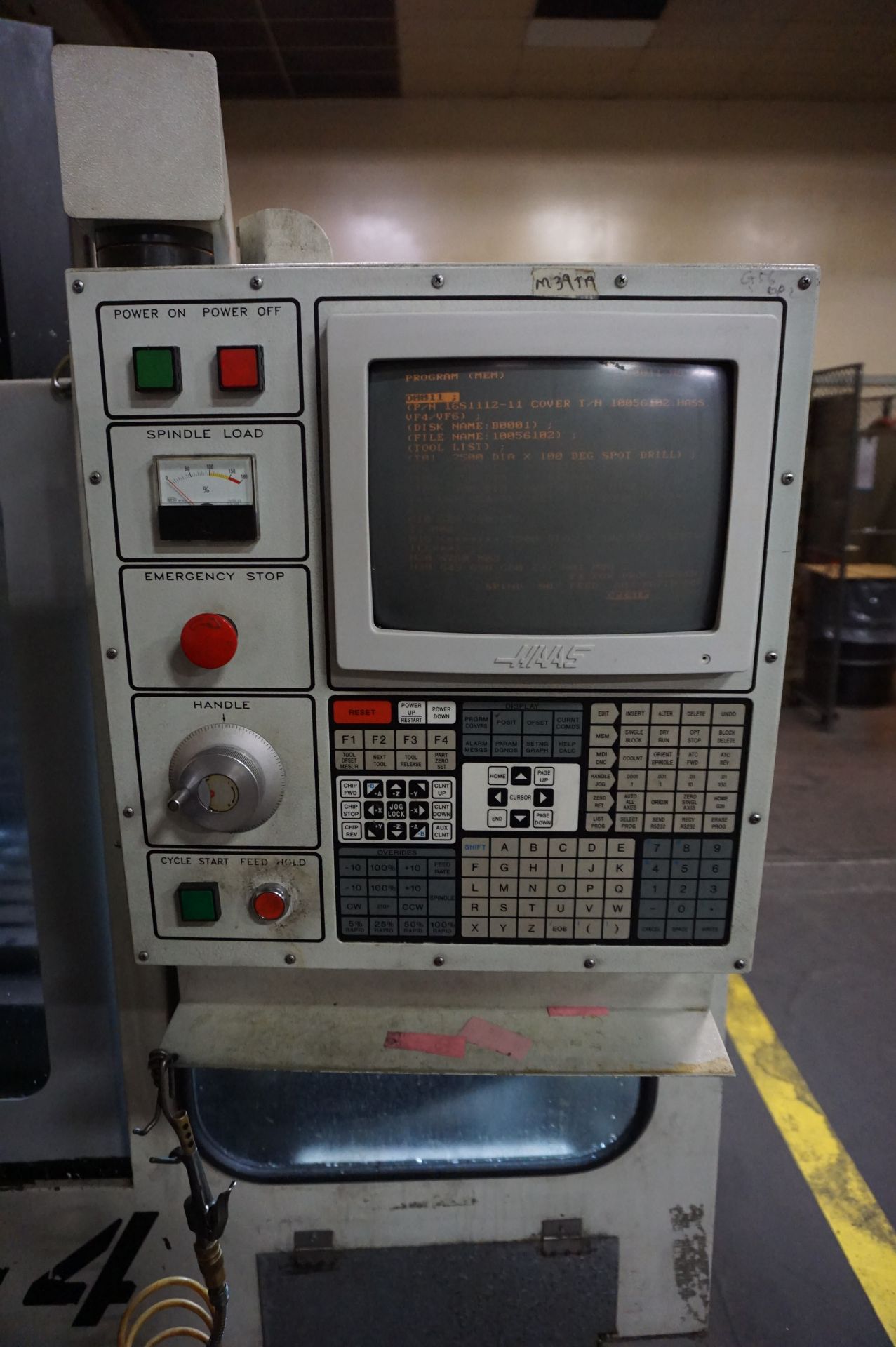 1994 HAAS VF-4 CNC VERTICAL MACHINING CENTER, S/N2798, HAAS CONTROL, 4TH AXIS WIRING **Rigging - Image 2 of 12