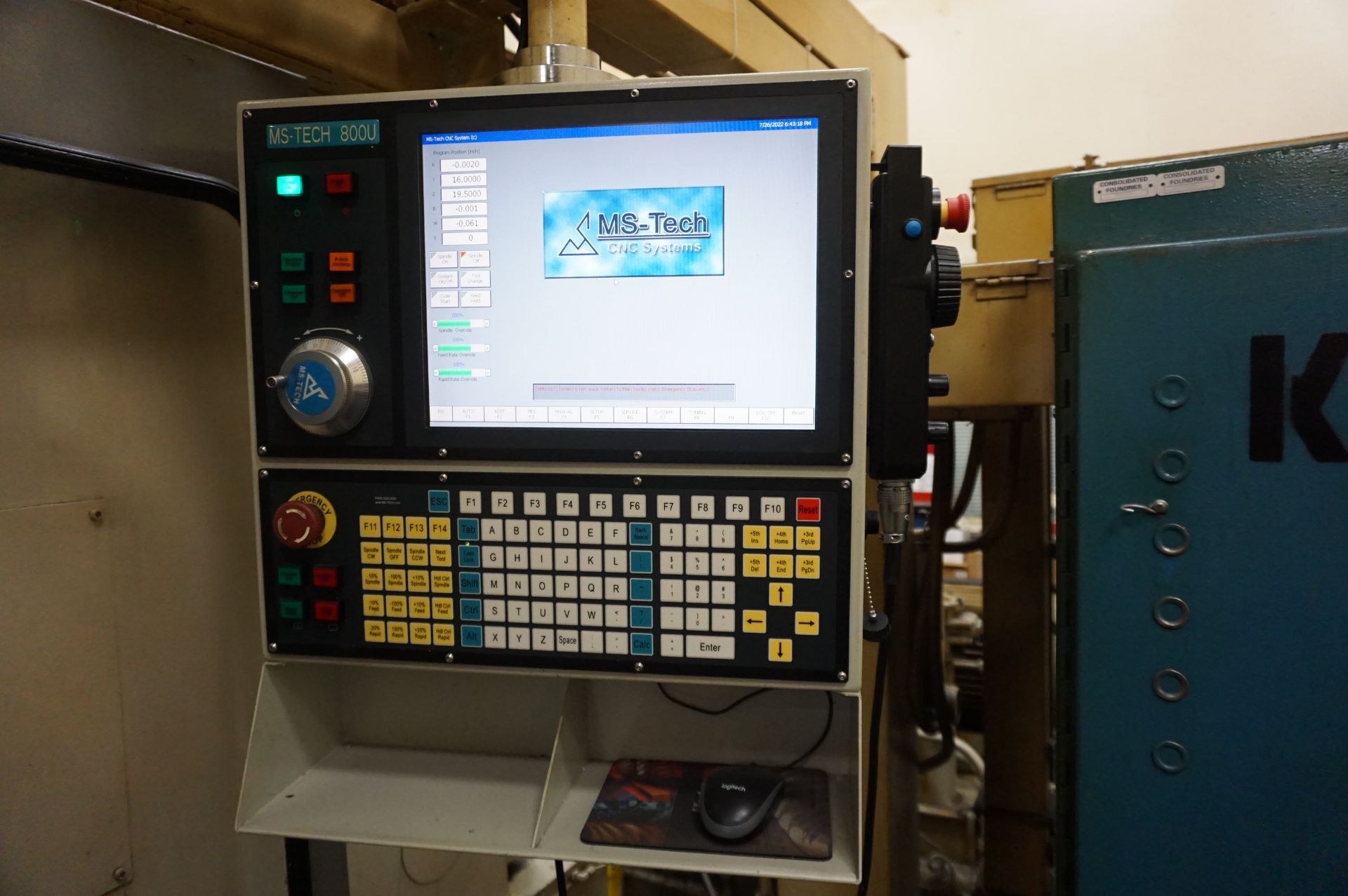 MS-TECH REFURBISHED KEARNEY AND TRECKER KT-600-A CNC HORIZONTAL MACHINING CENTER, S/N 8784258, MS- - Image 2 of 11