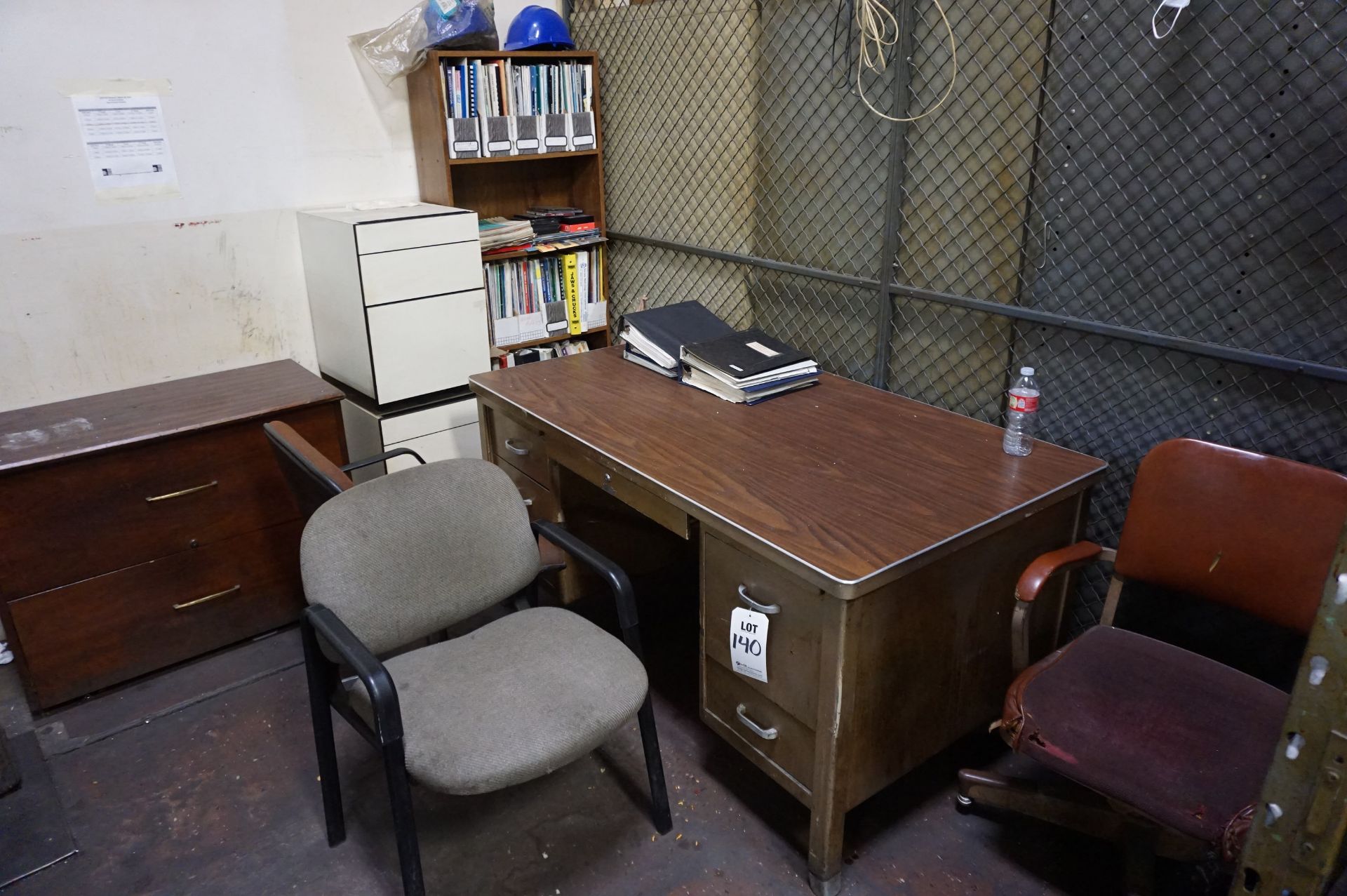 OFFICE AREA IN MACHINE SHOP TO INCLUDE: OFFICE DESK, CHAIRS, FILE CABINETS, SHELVING **Rigging
