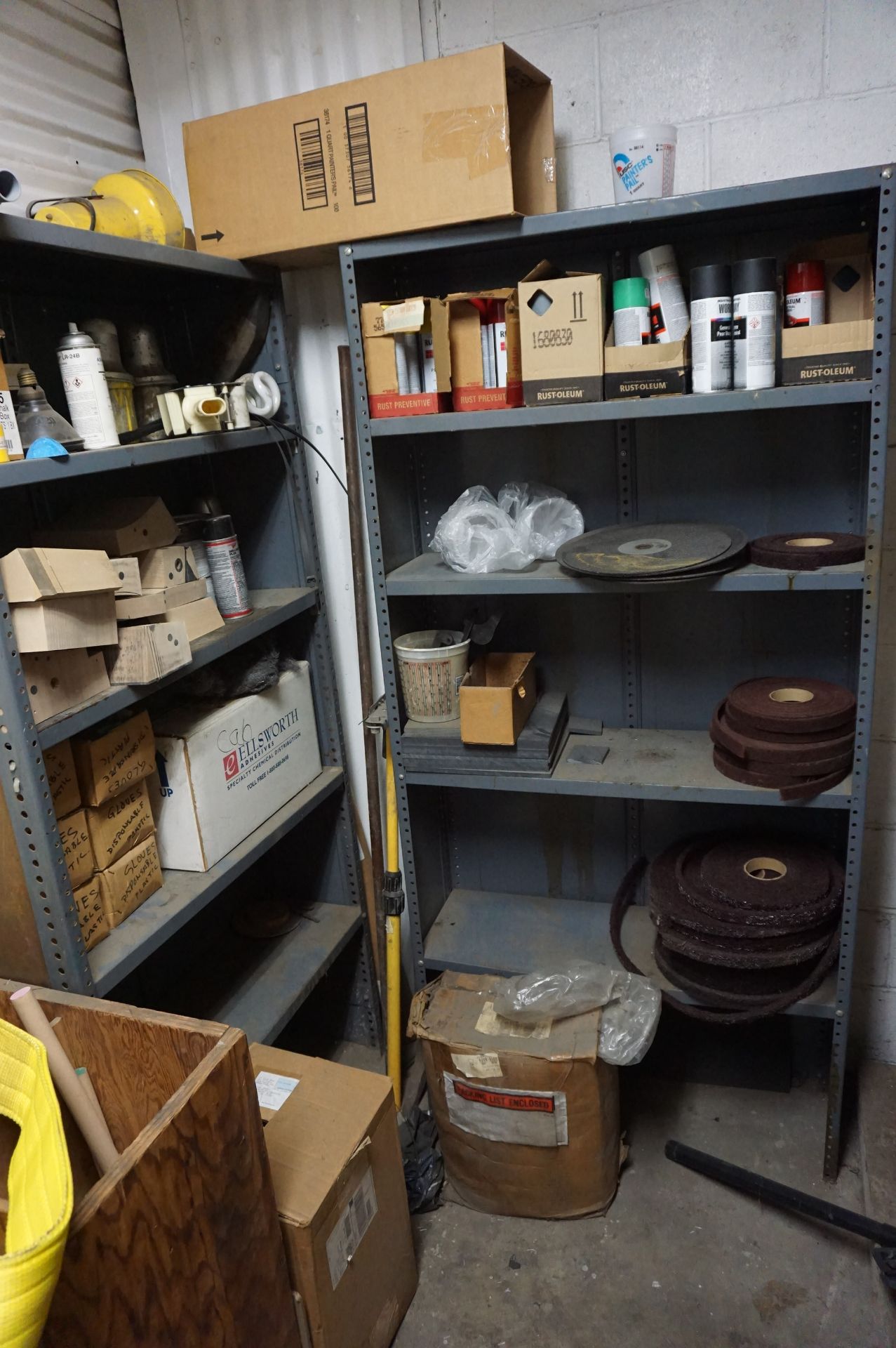 CONTENTS OF STORAGE ROOM TO INCLIDE: MISC. HARDWARE, APPLICATORS, PPE, ETC. **Rigging provided - Image 6 of 7