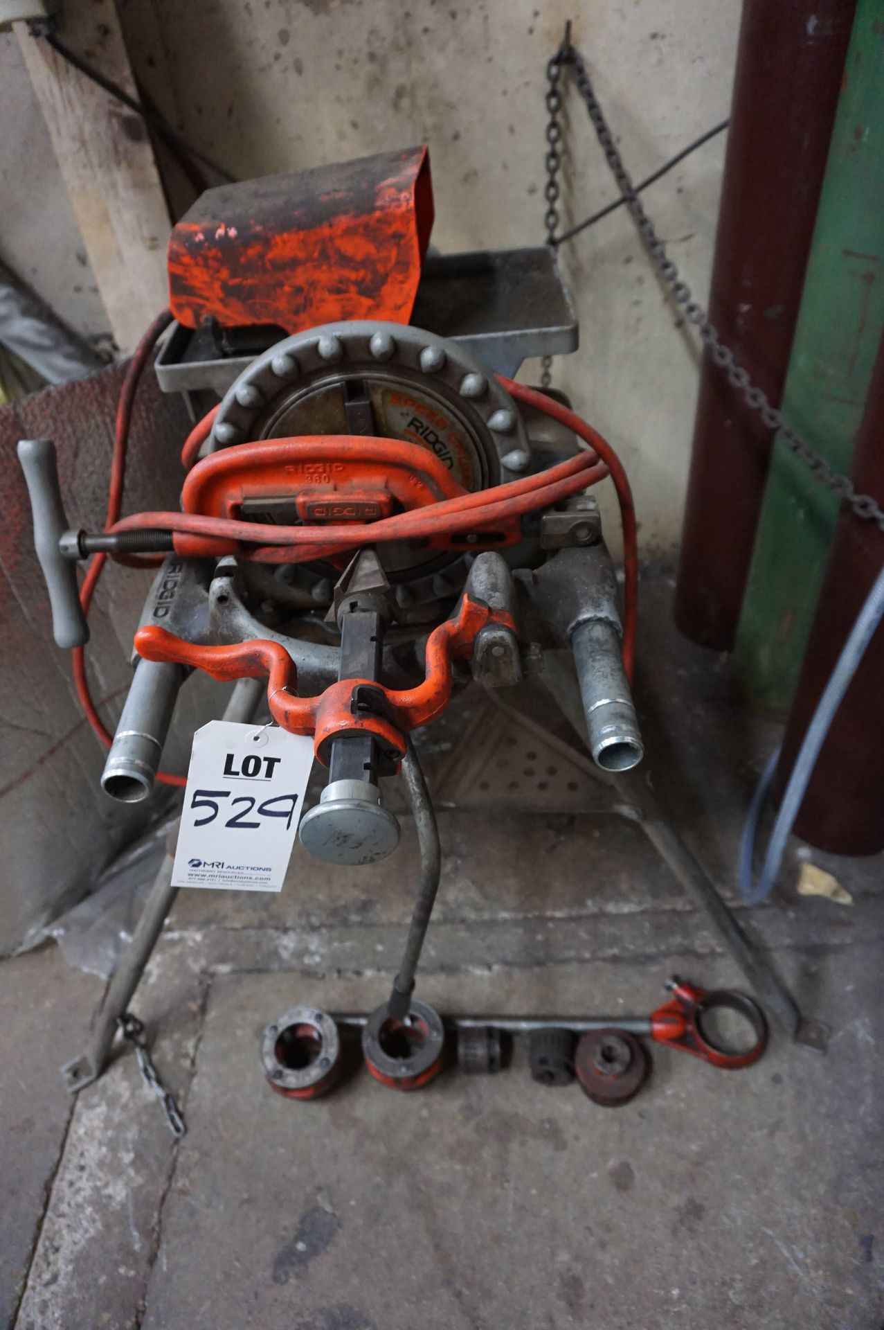 LOT TO INCLUDE: (1) RIDGID POWER DRIVE SYSTEM 300, MODEL 300-T2, S/N ED382990213, WITH STAND AND