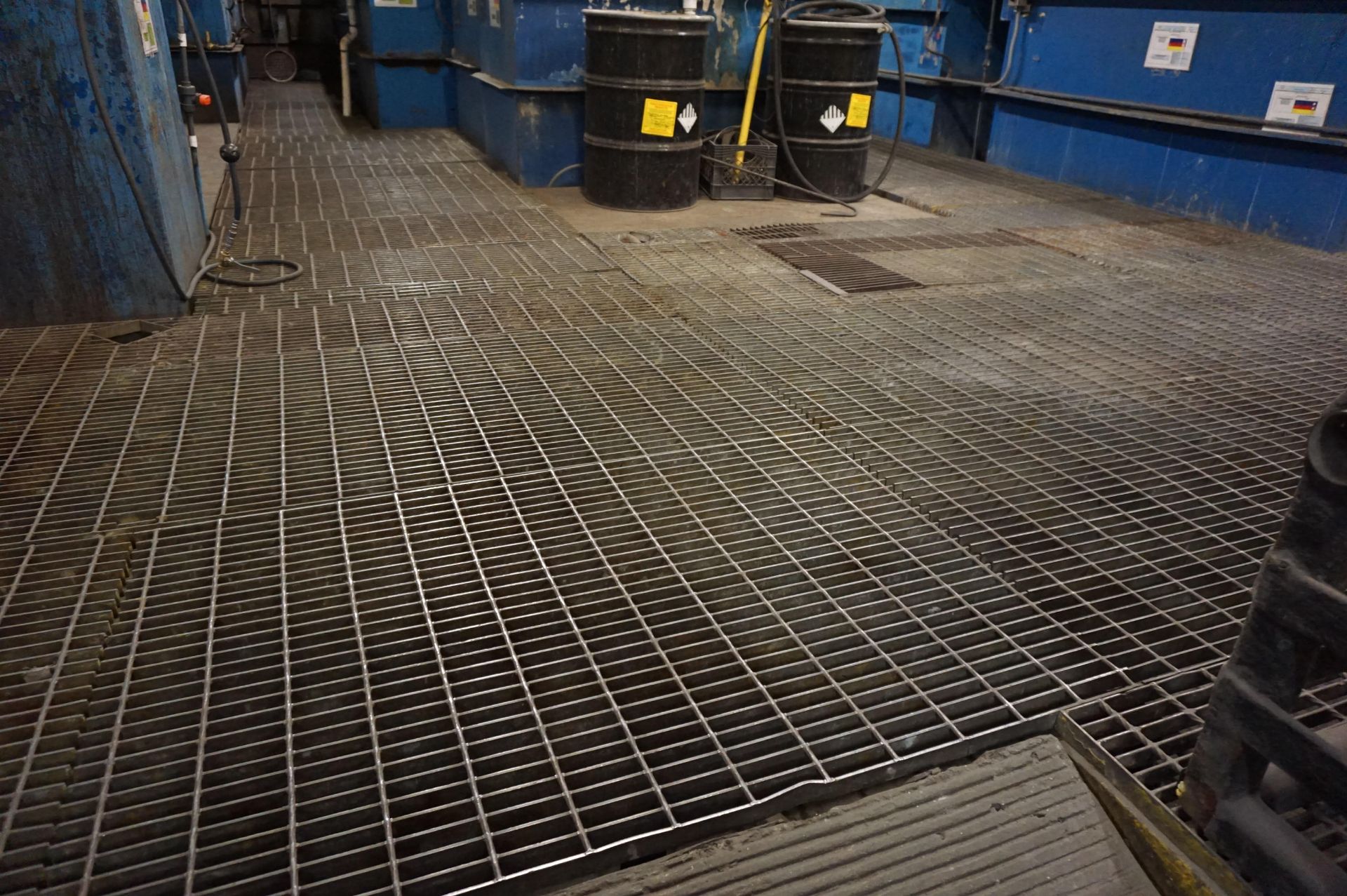 LARGE QUANTITY OF STEEL FLOOR GRATING IN CHEM AREA **Rigging provided exclusively by Golden Bear