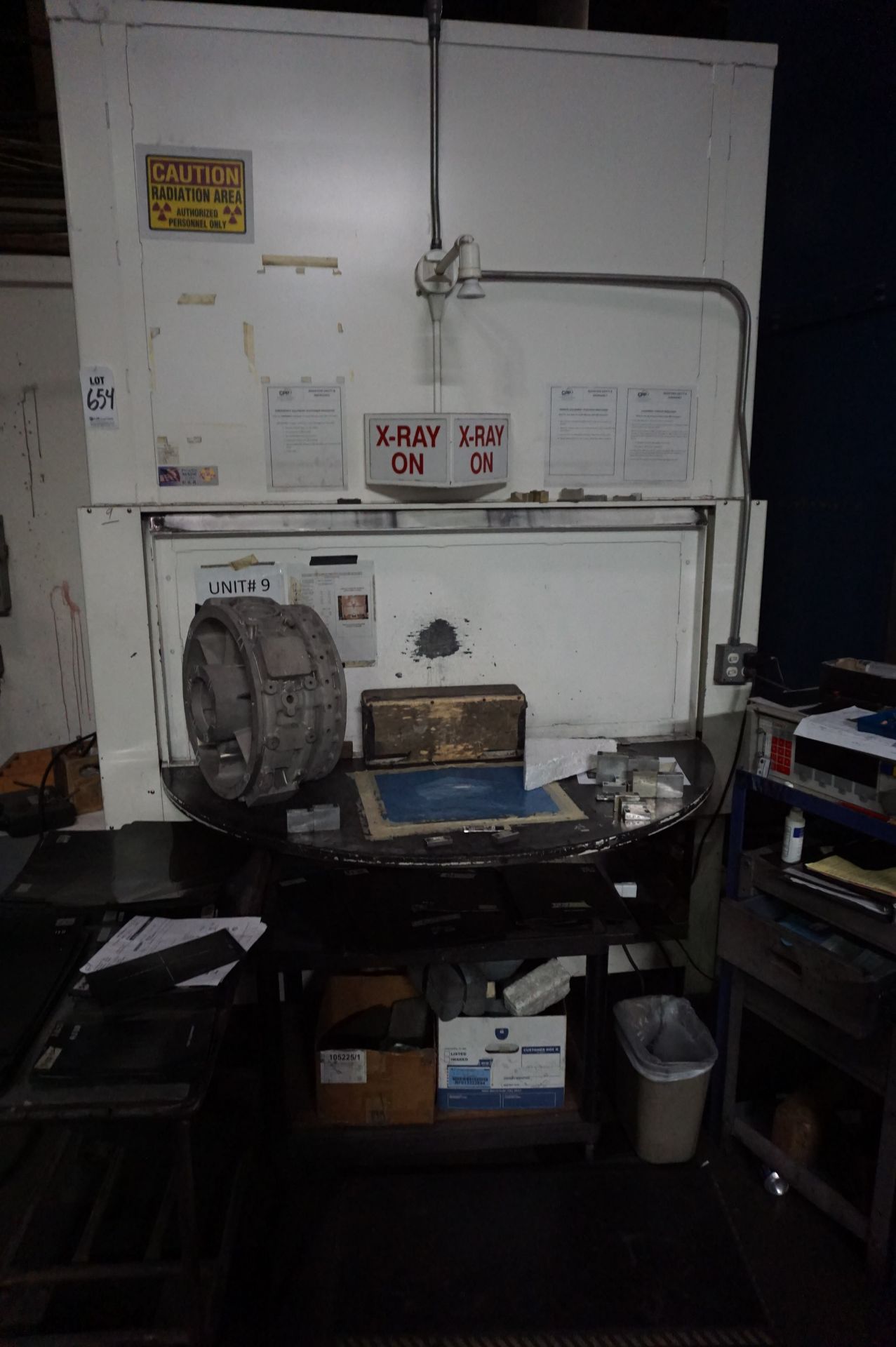 X-RAY MACHINE AND BOOTH WITH CONTENTS TO INCLUDE BUT NOT LIMITED TO: COMET XRS-160 X-RAY MACHINE,