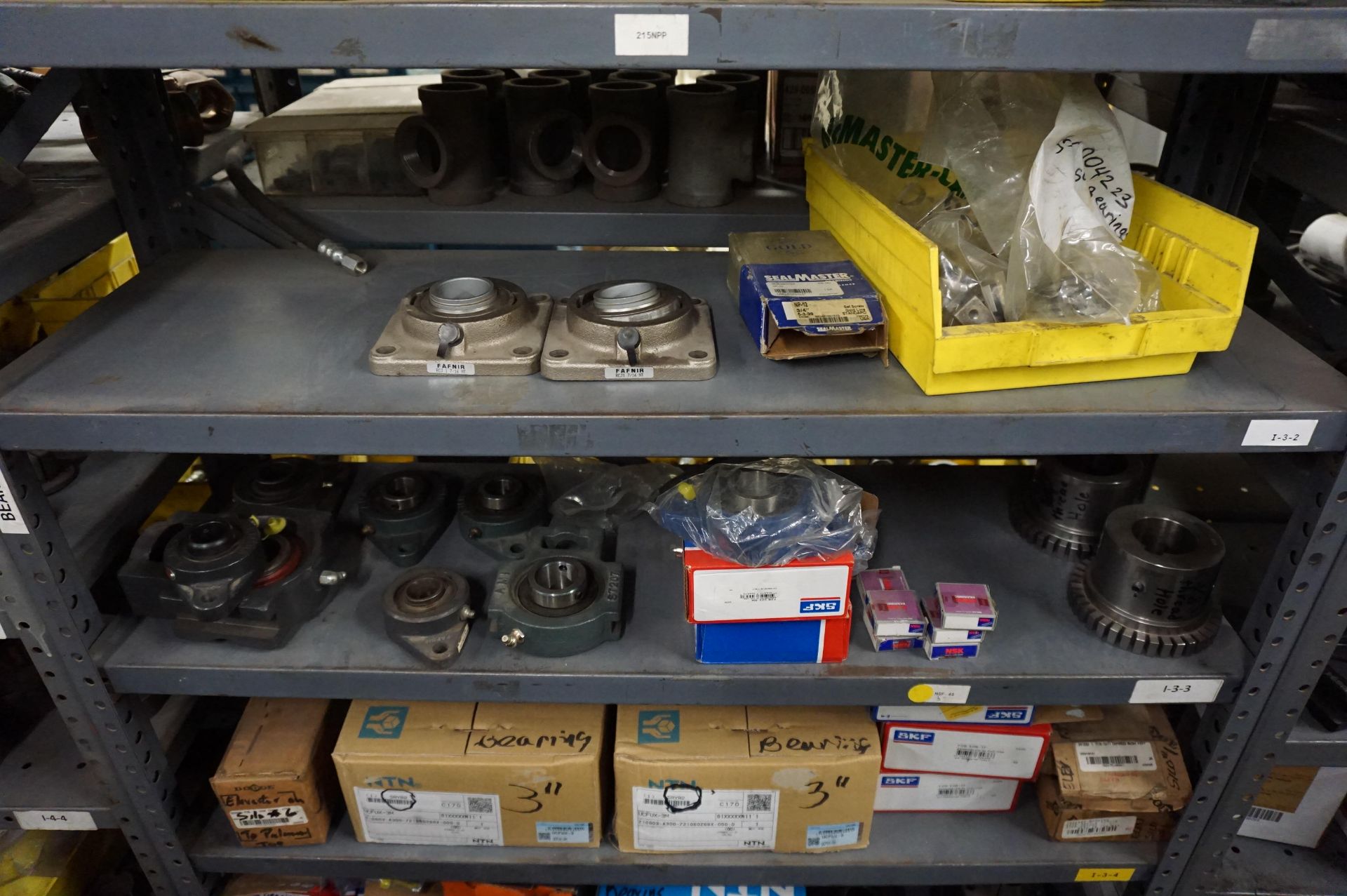 SHELVING WITH CONTENTS TO INCLUDE BUT NOT LIMITED TO: MISC. TIMKEN/FAFNIR AND SKF BEARINGS, FLANGE - Image 5 of 9