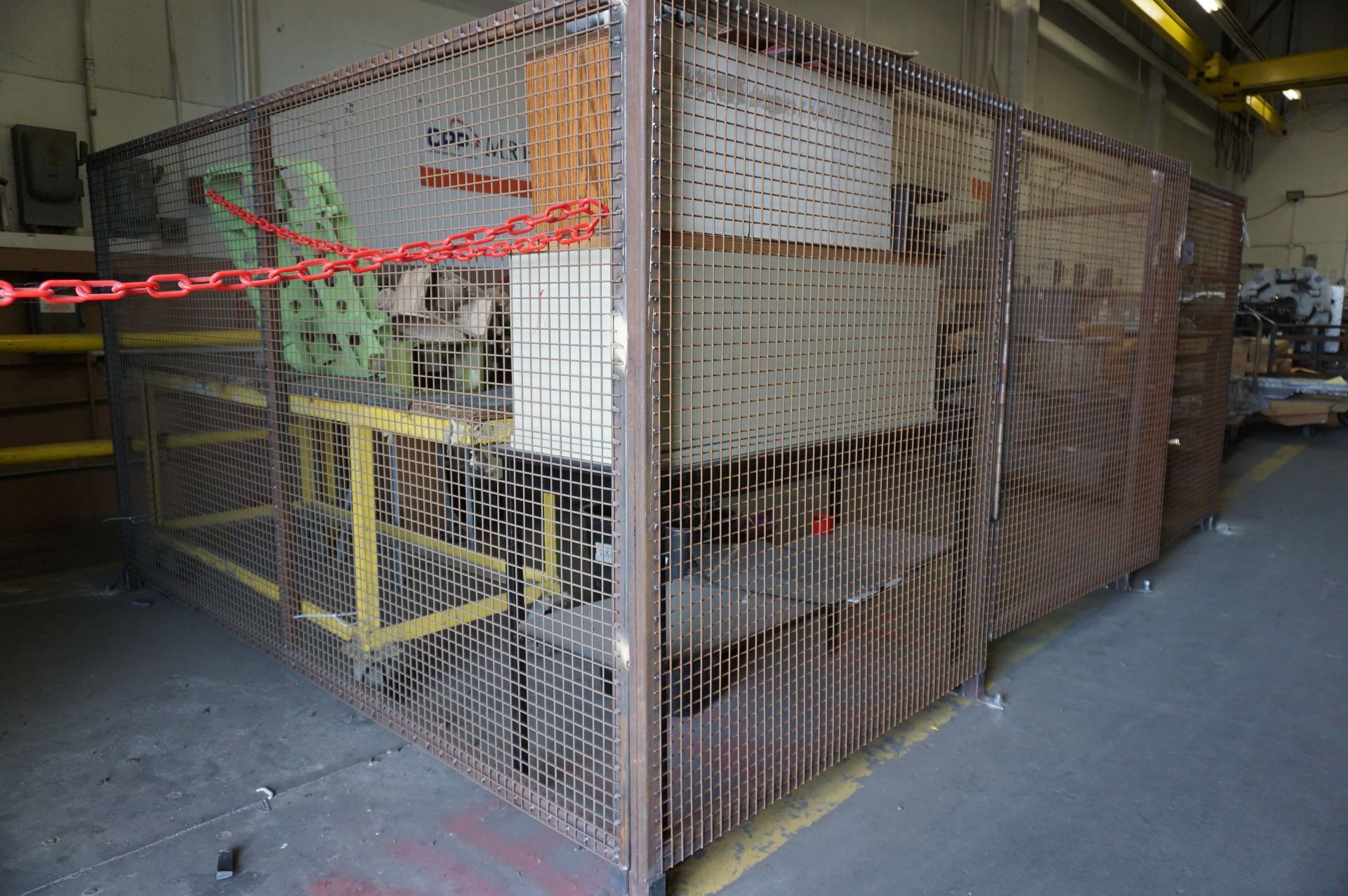 LOT TO INCLUDE: STEEL CAGE,147" X 151" X 60", MISC. STEEL CABINETS - Image 2 of 6