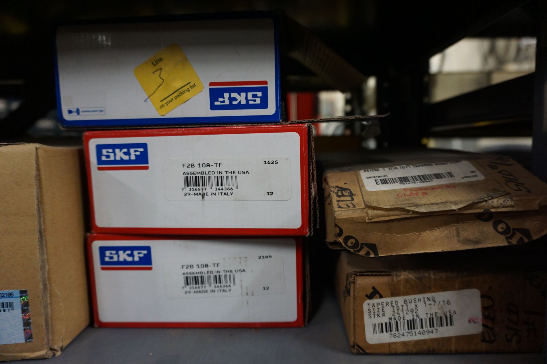 SHELVING WITH CONTENTS TO INCLUDE BUT NOT LIMITED TO: MISC. TIMKEN/FAFNIR AND SKF BEARINGS, FLANGE - Image 8 of 9