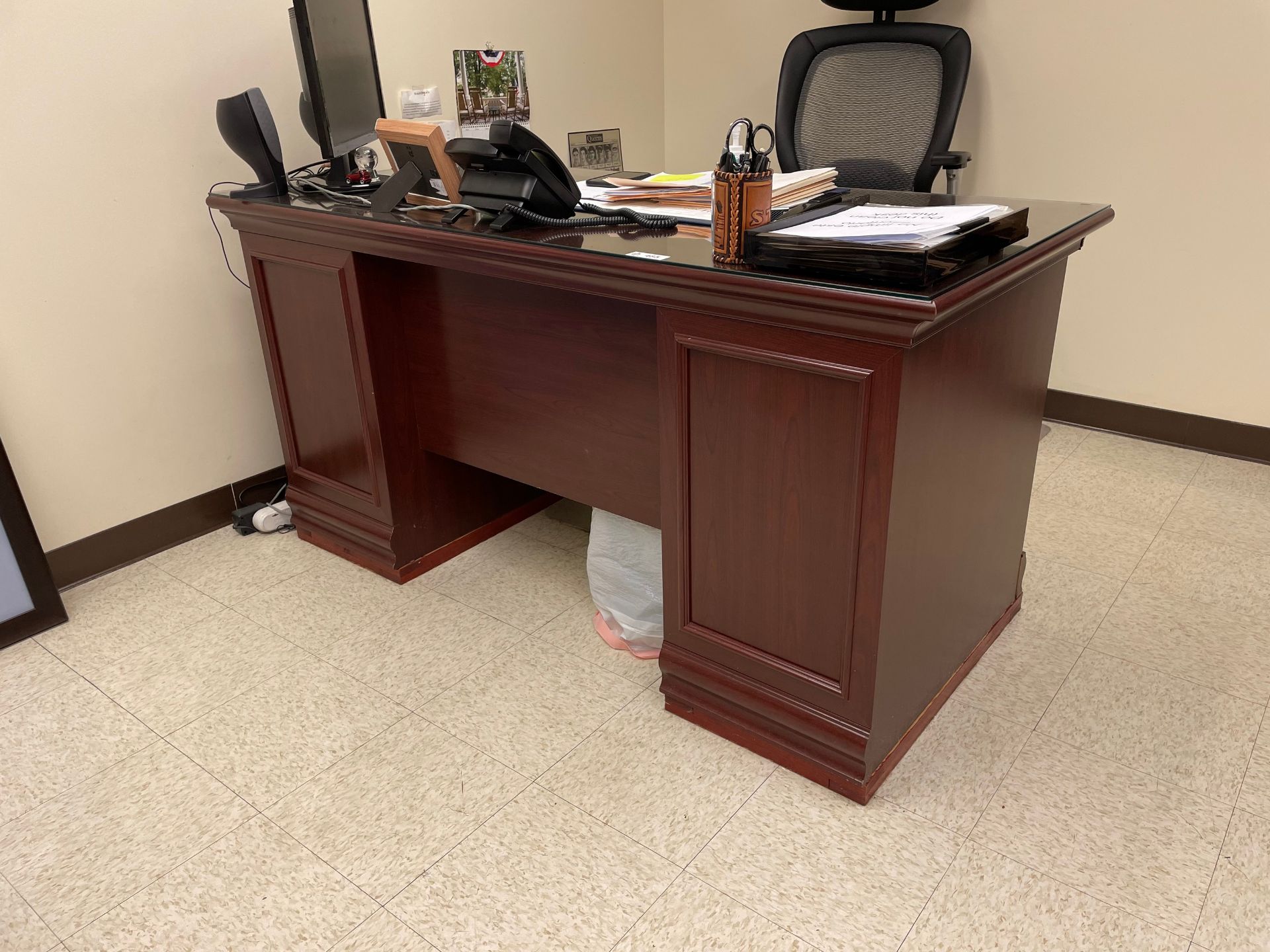 Executive Office including Desk, Filing Cabinet and Book Shelves