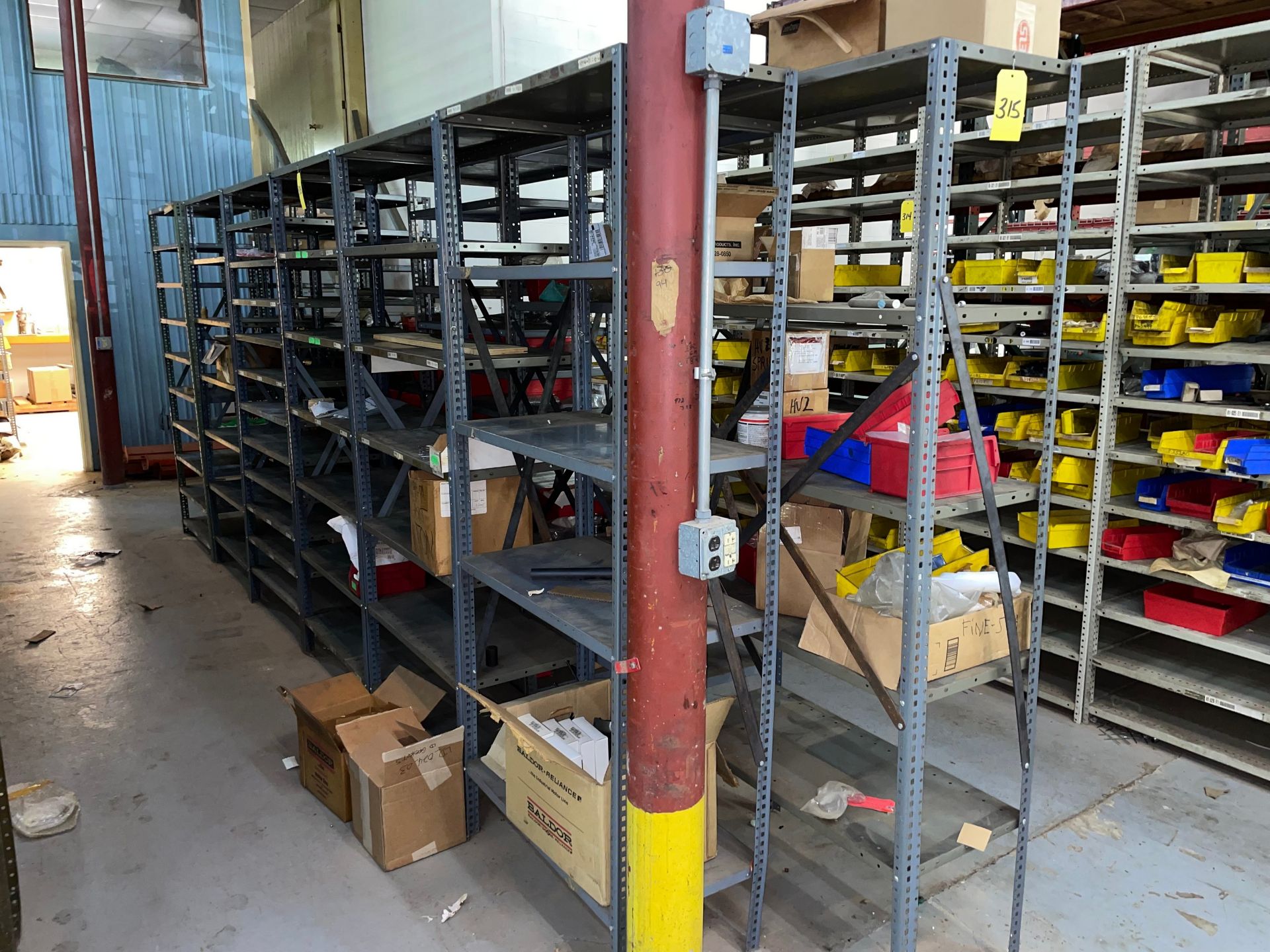 Lot with 12-Sections of Metal Shelving - Image 2 of 3