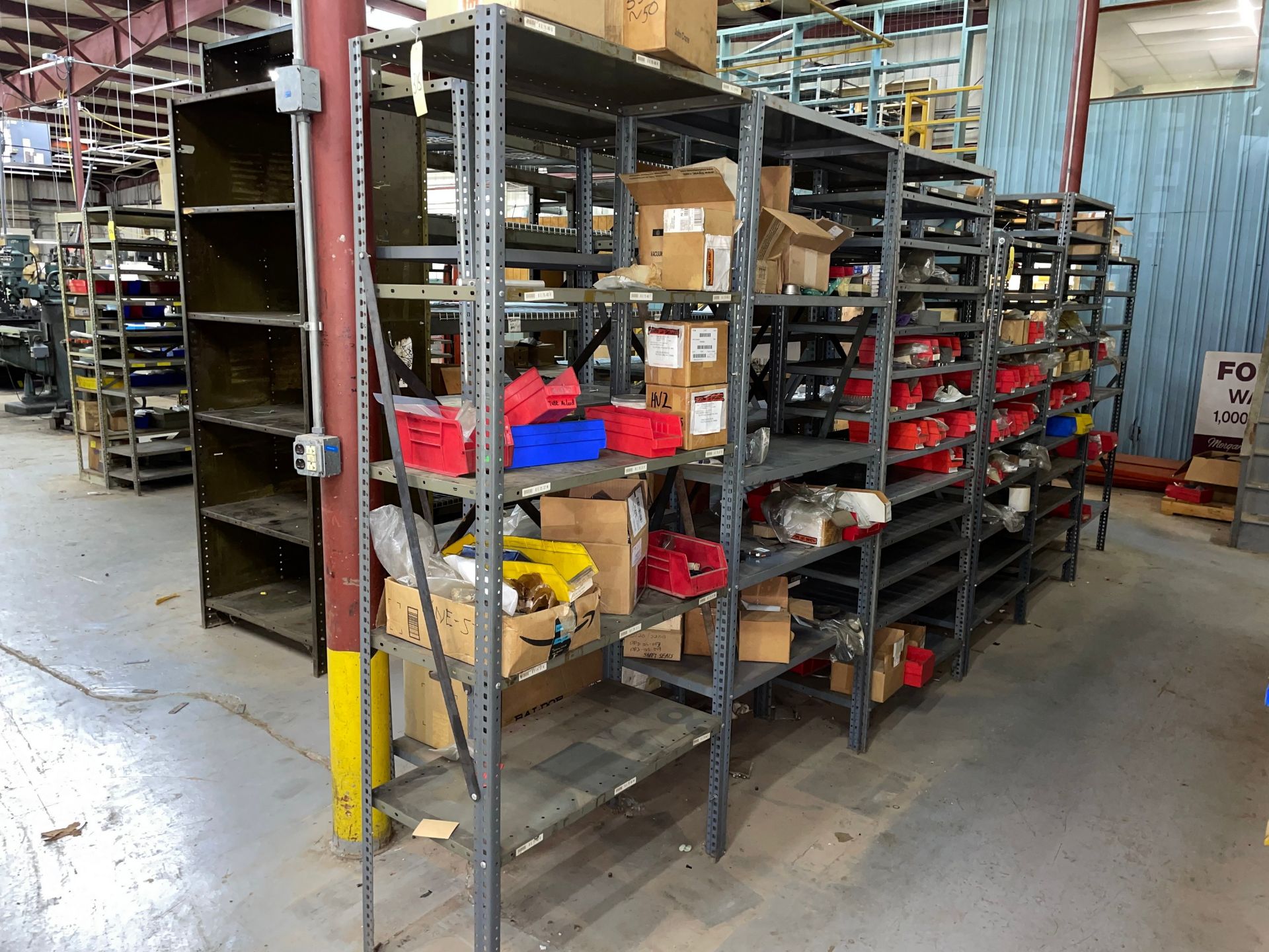 Lot with 12-Sections of Metal Shelving