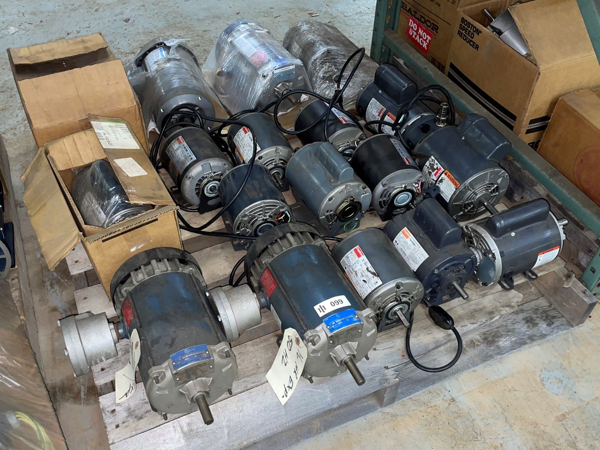 Pallet with Various Size and Make Motors
