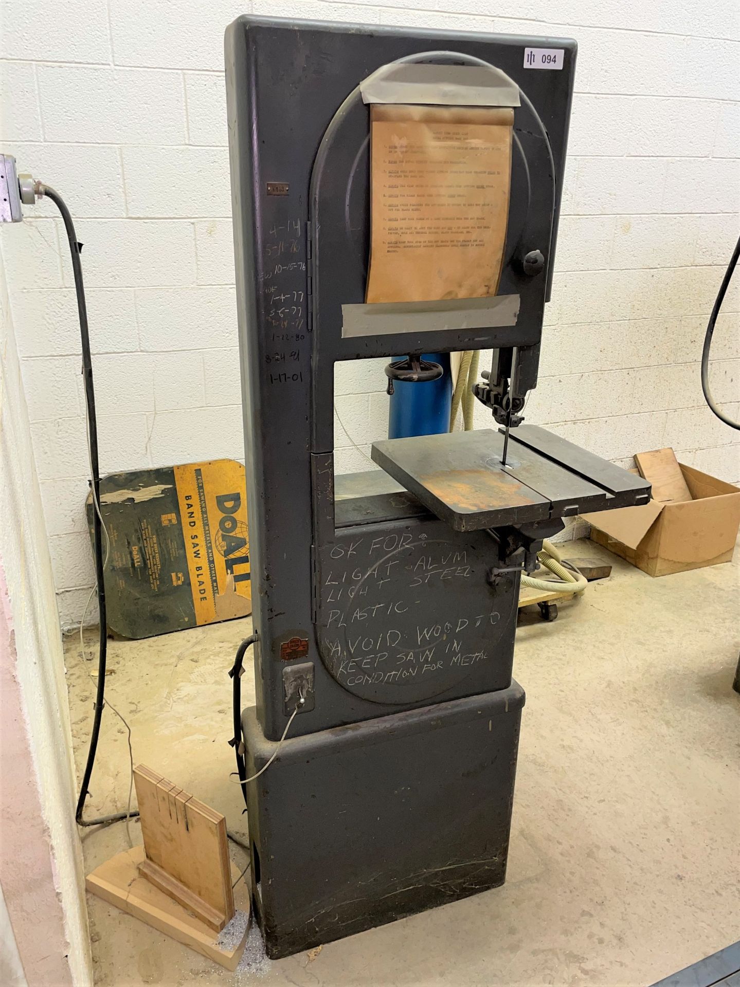 Boice Crane Mdl. 2300 Vertical Band Saw - Image 2 of 8