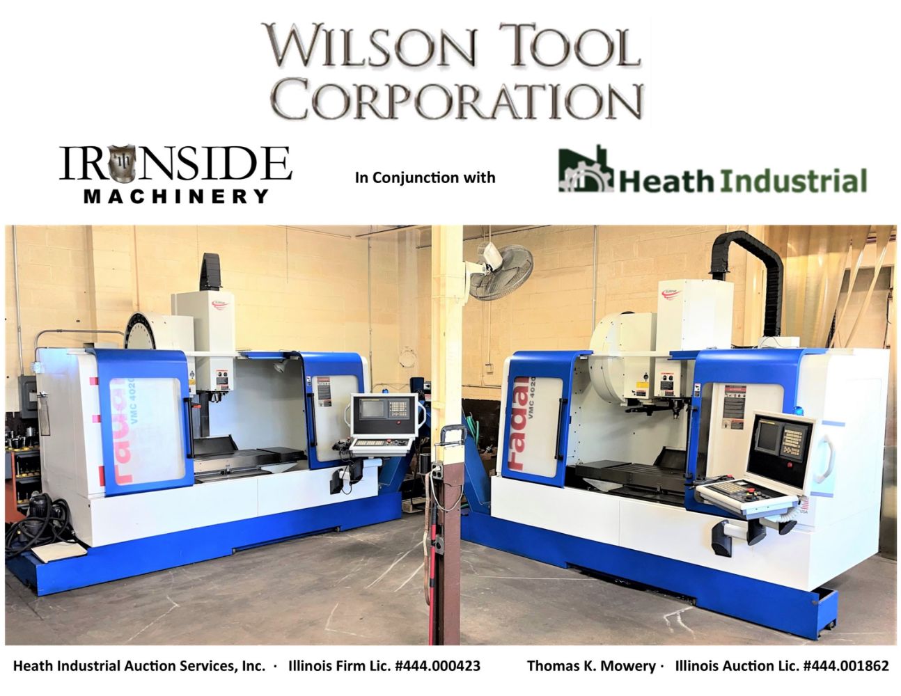 Timed On-Line Auction of Wilson Tool Corporation - Complete Plant Closure of a Precision CNC Job Shop